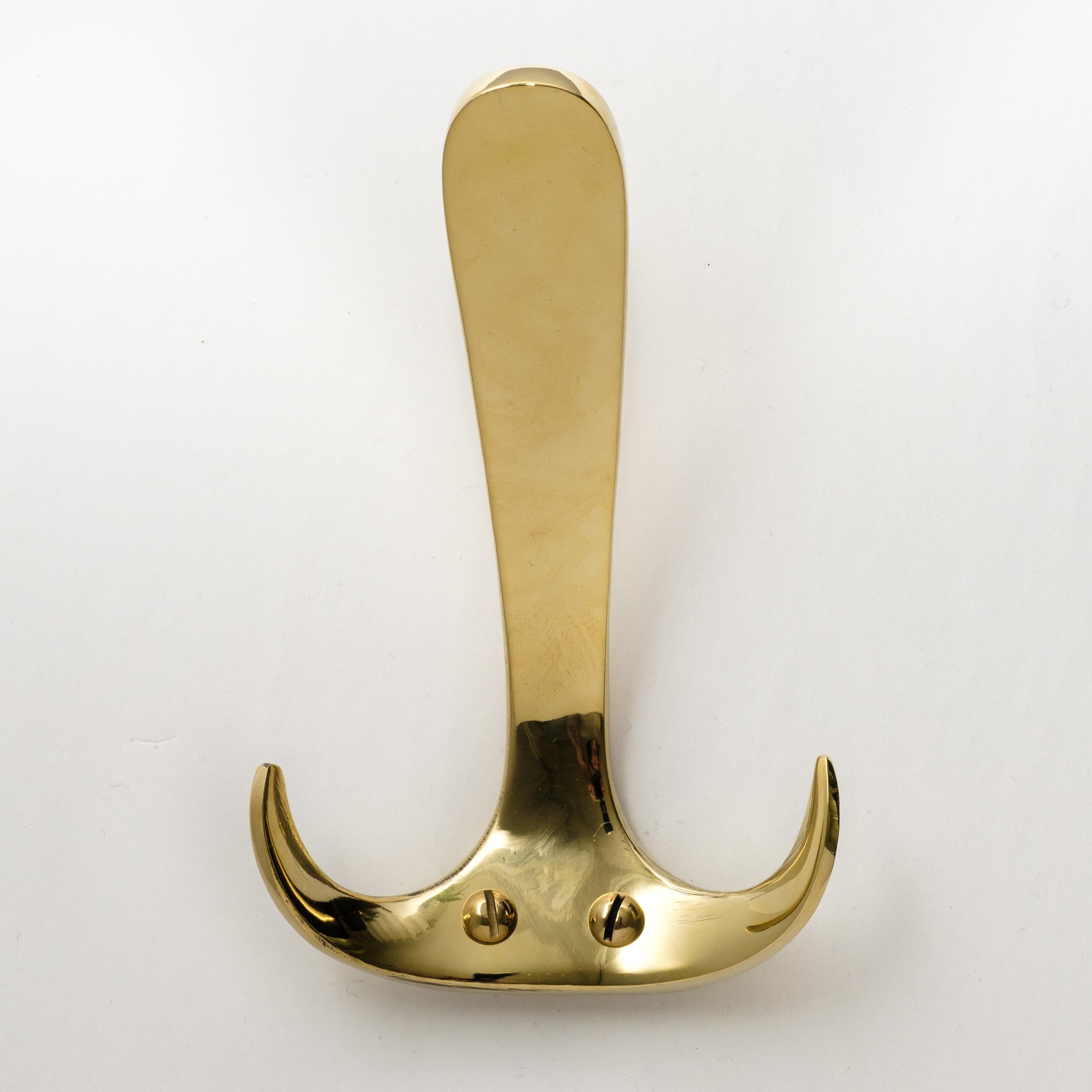 Carl Auböck Model #4982 Polished Brass Hook For Sale 5