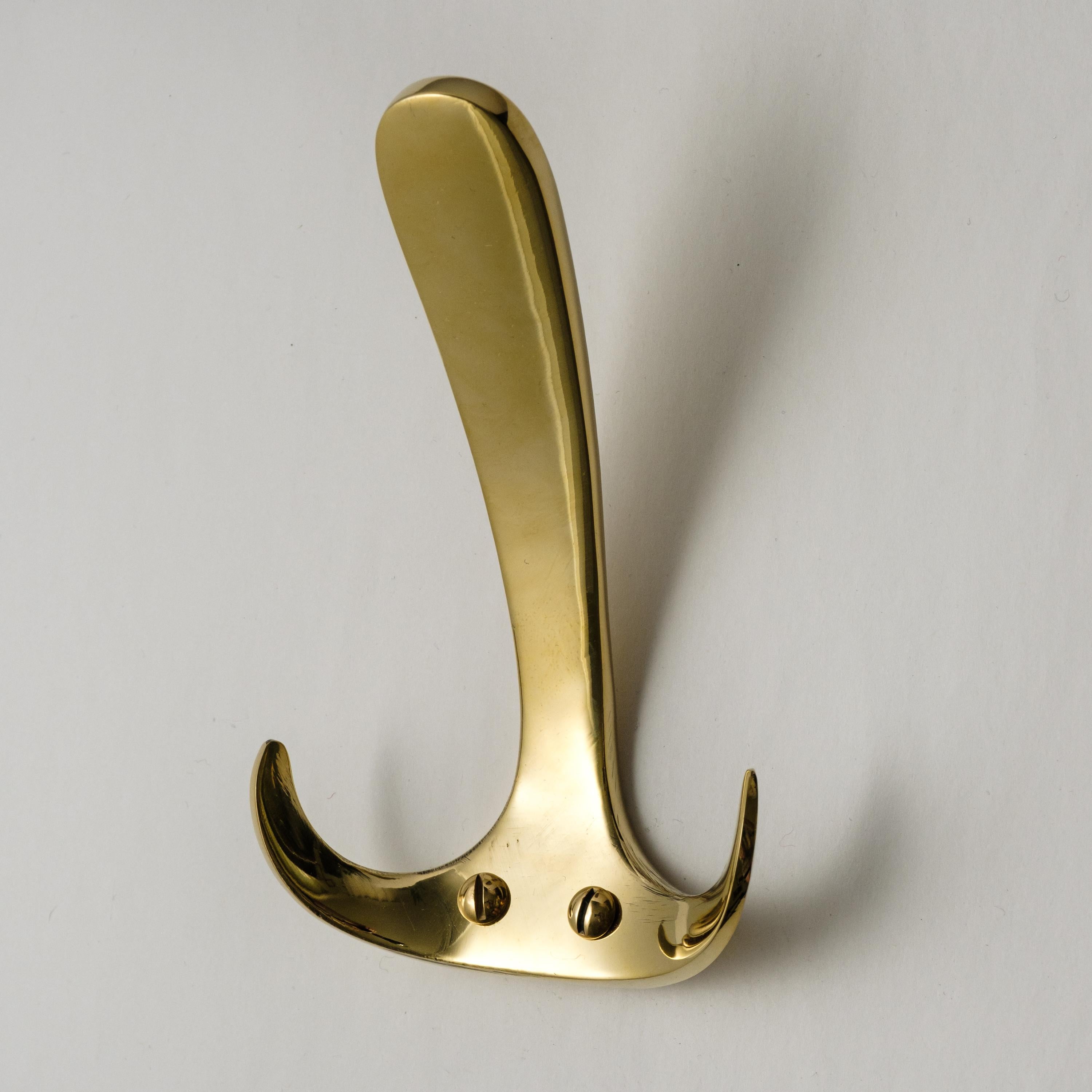 Carl Auböck Model #4982 Polished Brass Hook For Sale 6