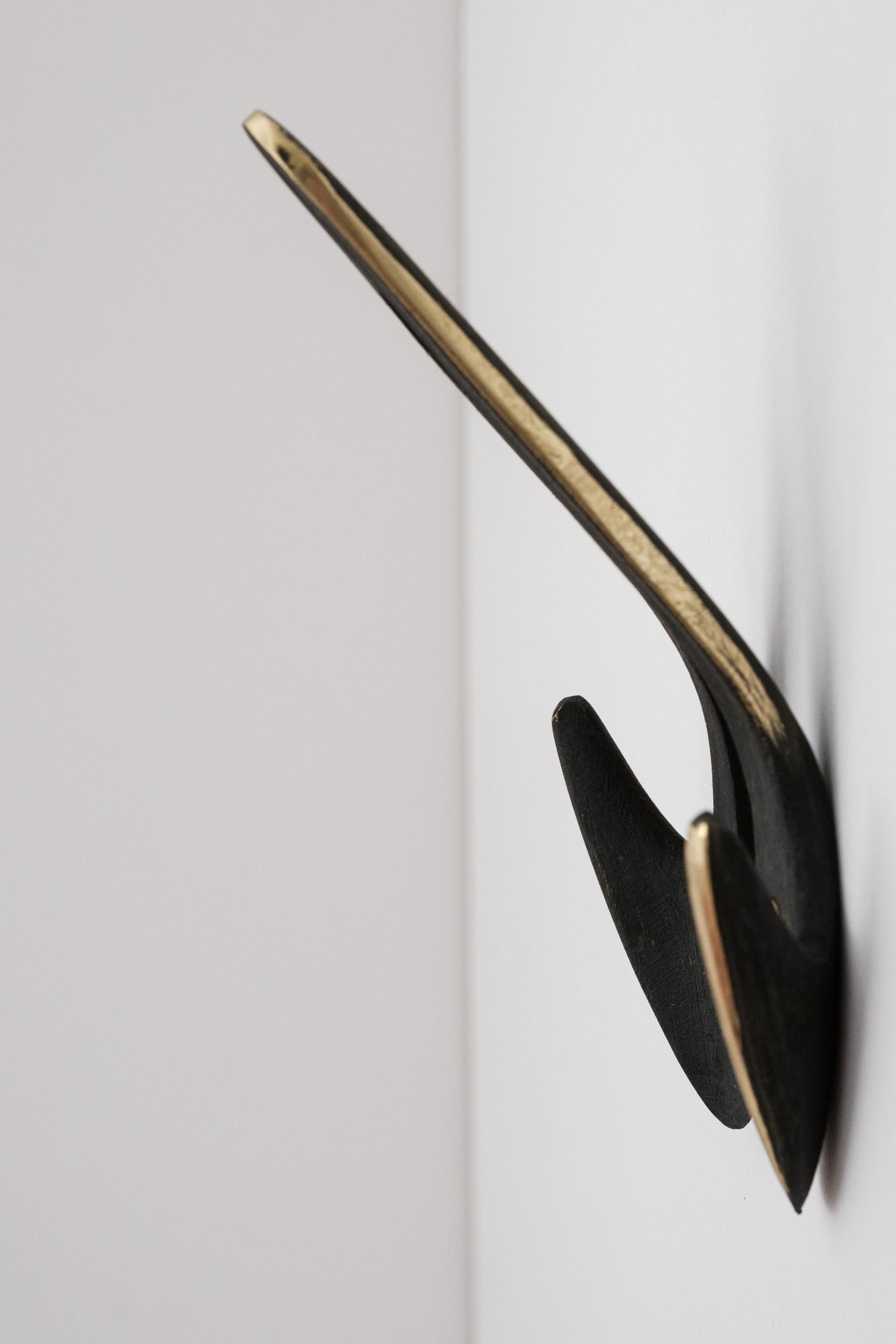 Carl Auböck Model #4994 Patinated Brass Hook For Sale 8