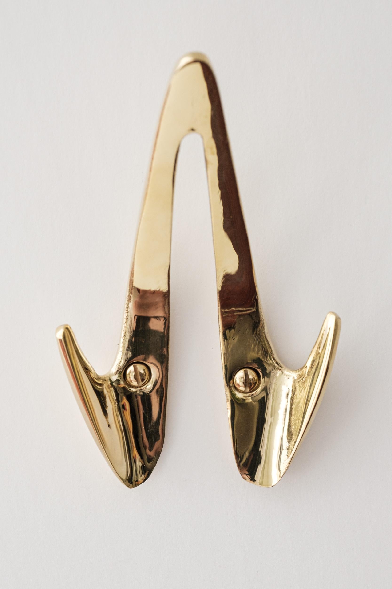 Carl Auböck Model #4994 Polished Brass Hook For Sale 3