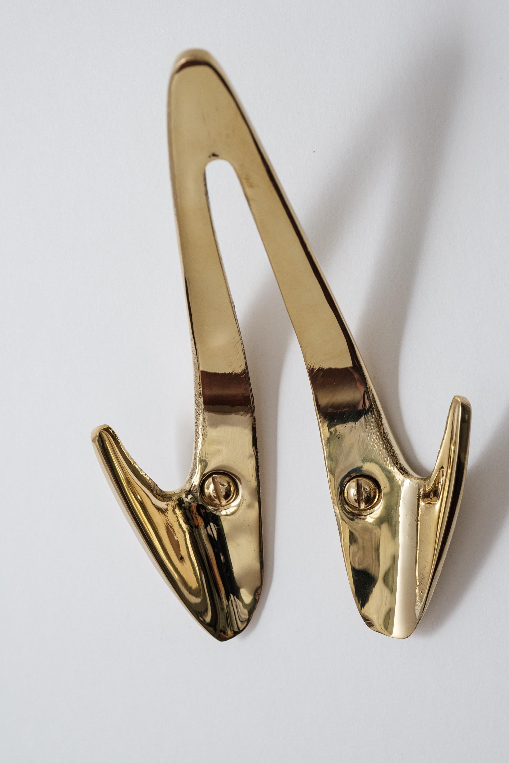 Carl Auböck Model #4994 Polished Brass Hook For Sale 4