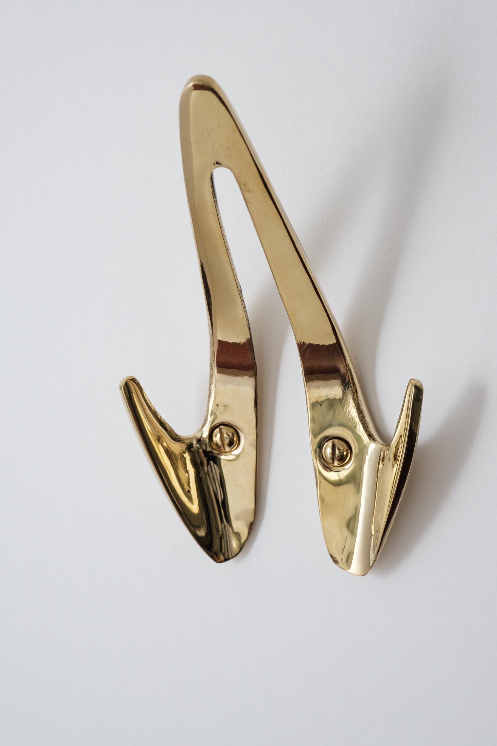 Carl Auböck Model #4994 Polished Brass Hook For Sale 5