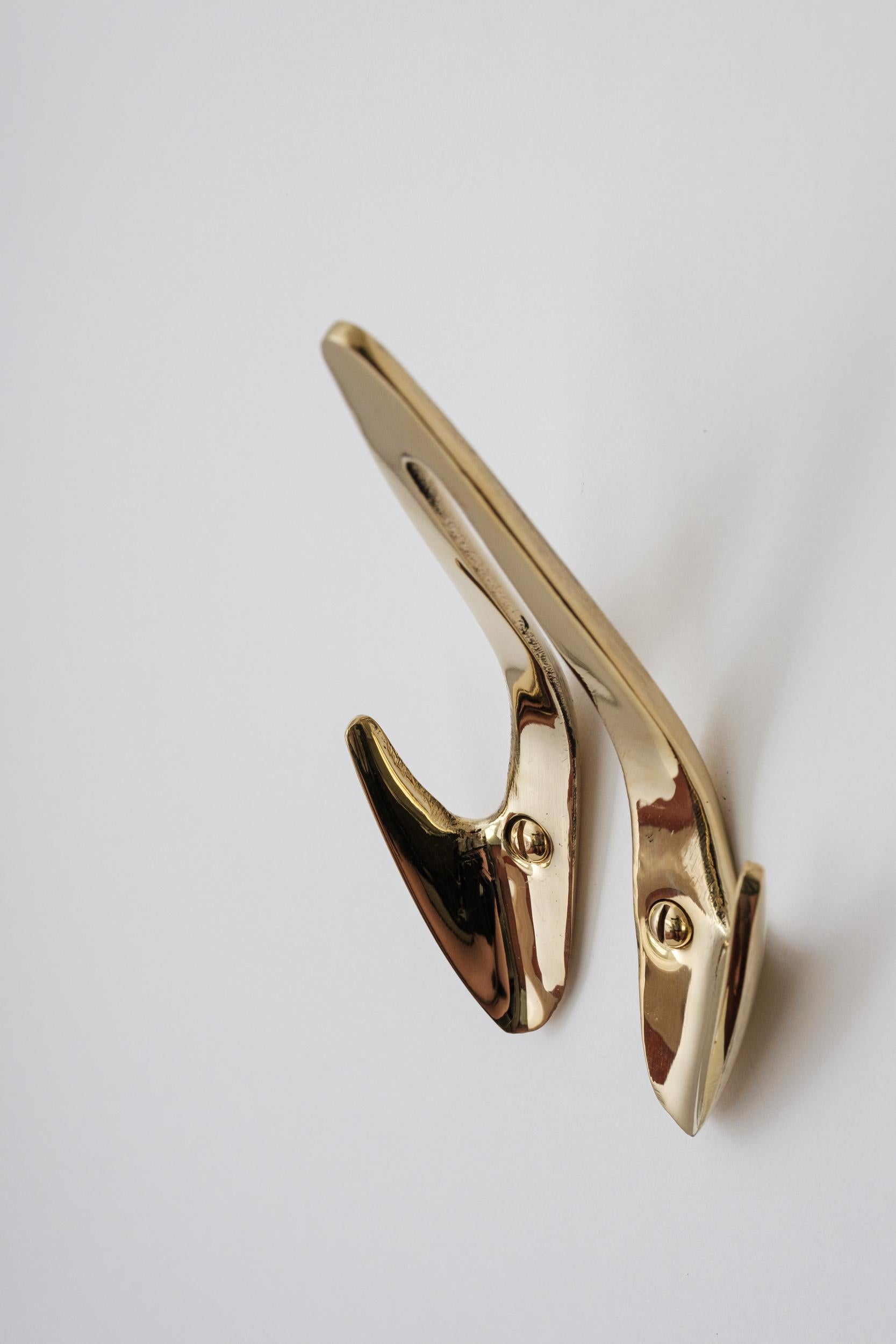 Carl Auböck Model #4994 Polished Brass Hook For Sale 7