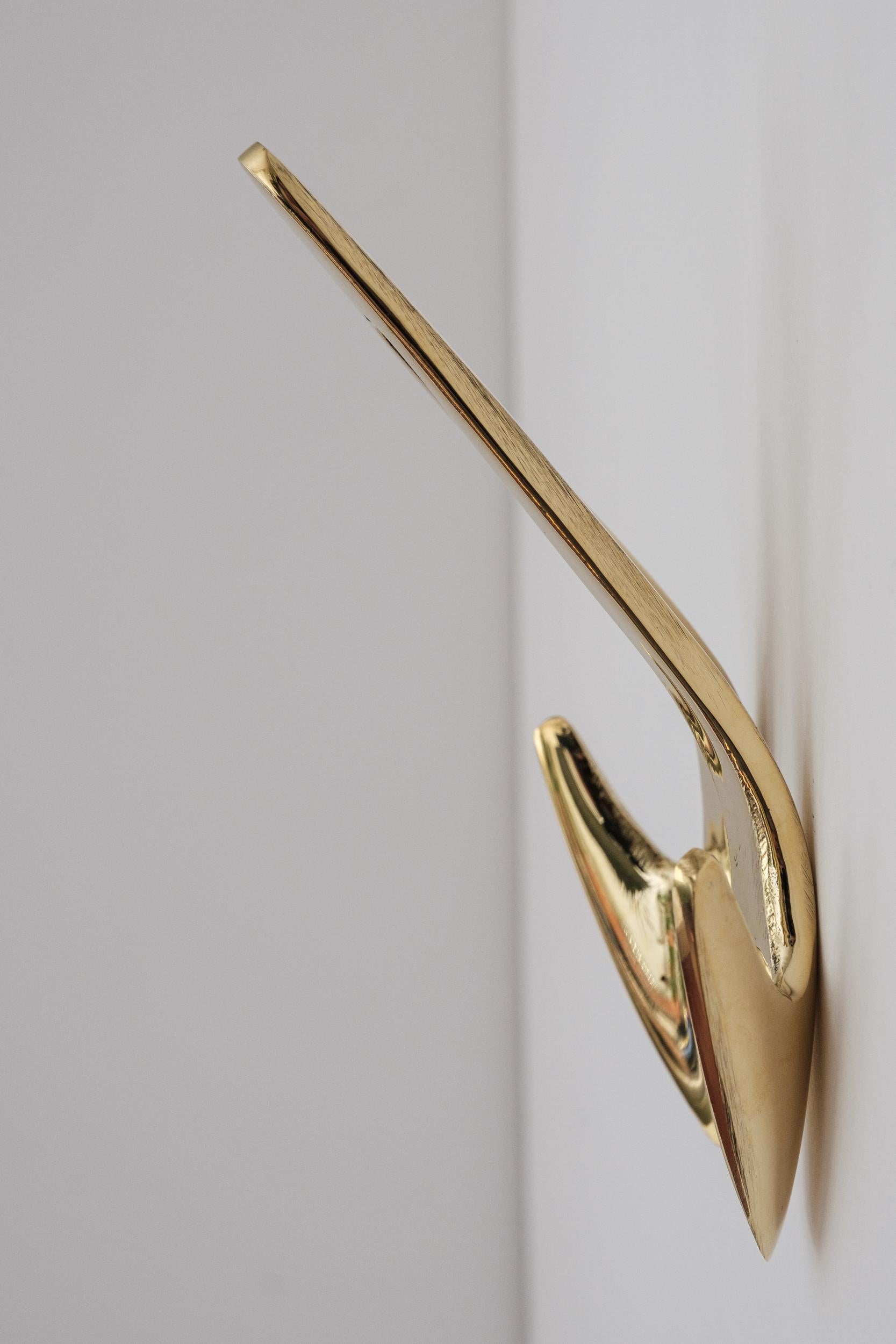 Carl Auböck Model #4994 Polished Brass Hook For Sale 9