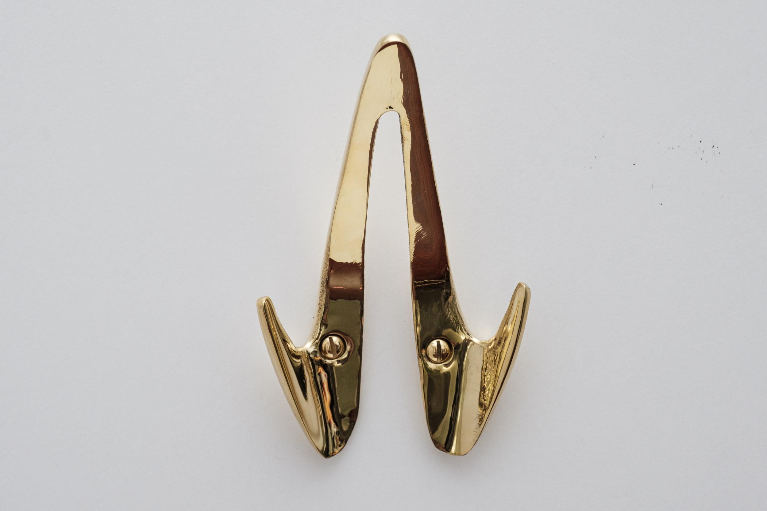 Carl Auböck Model #4994 Polished Brass Hook For Sale 12