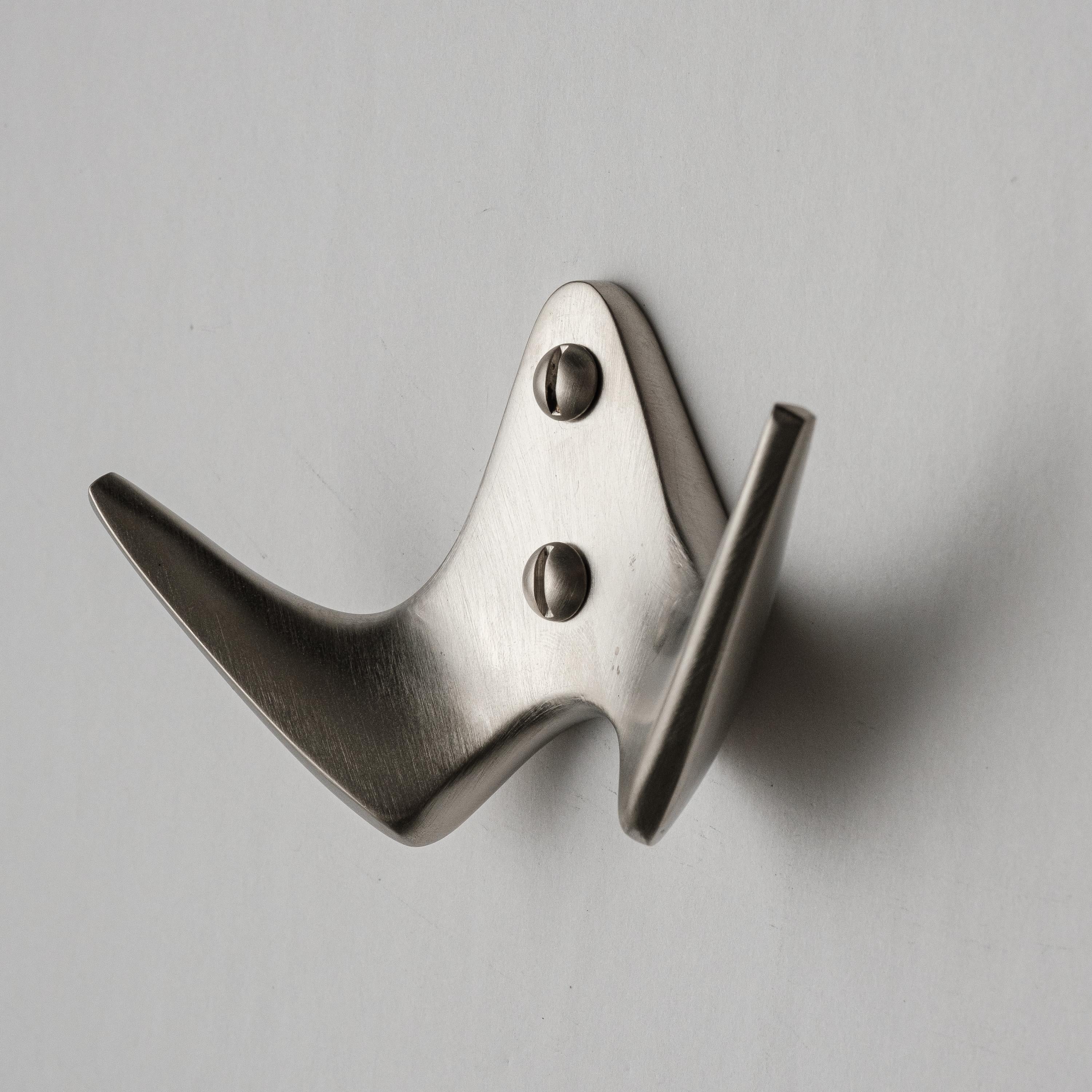 Contemporary Carl Auböck Model #4995 Hook in Nickel For Sale