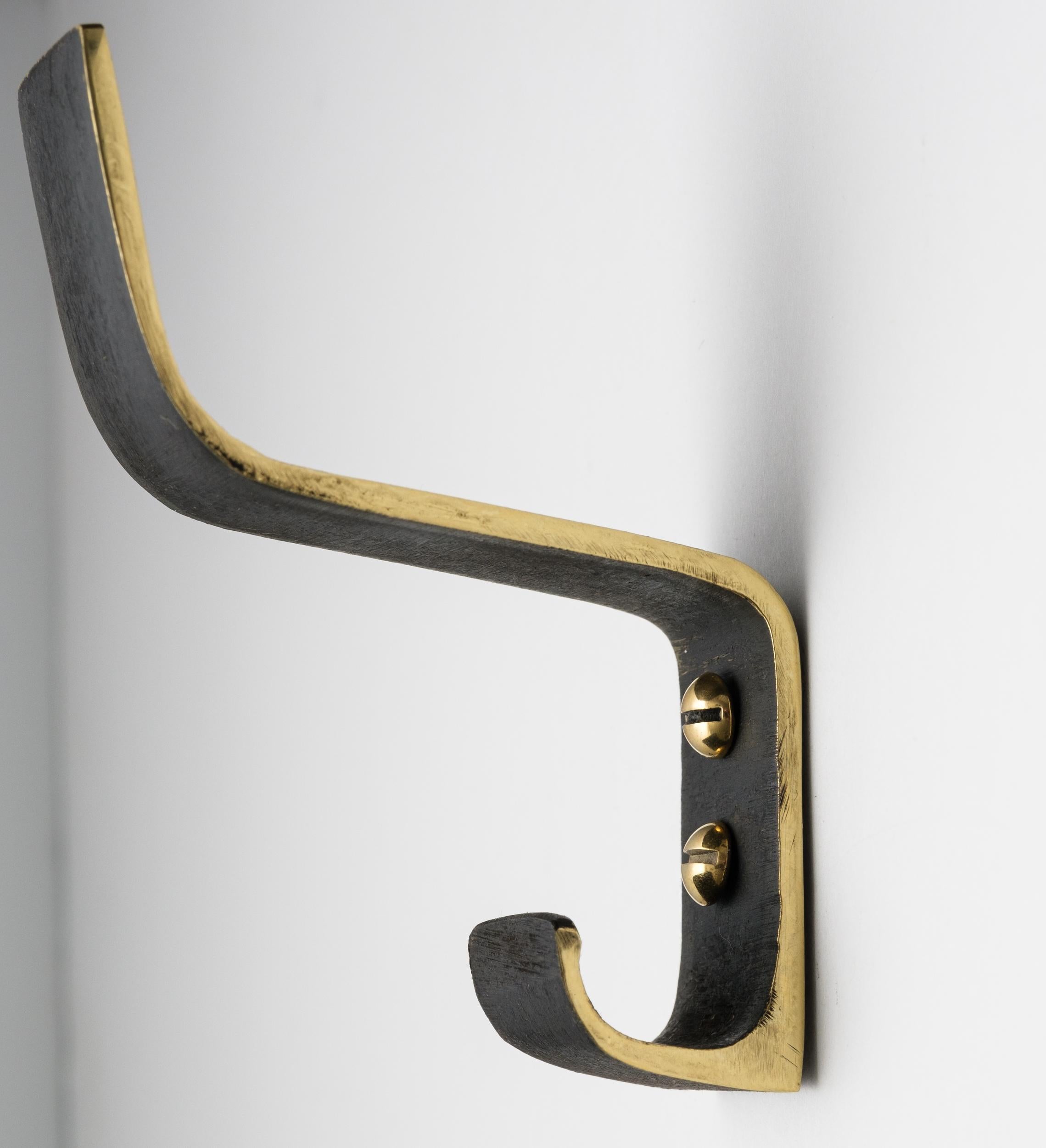 Carl Auböck Model #5261 Patinated Brass Hook For Sale 4