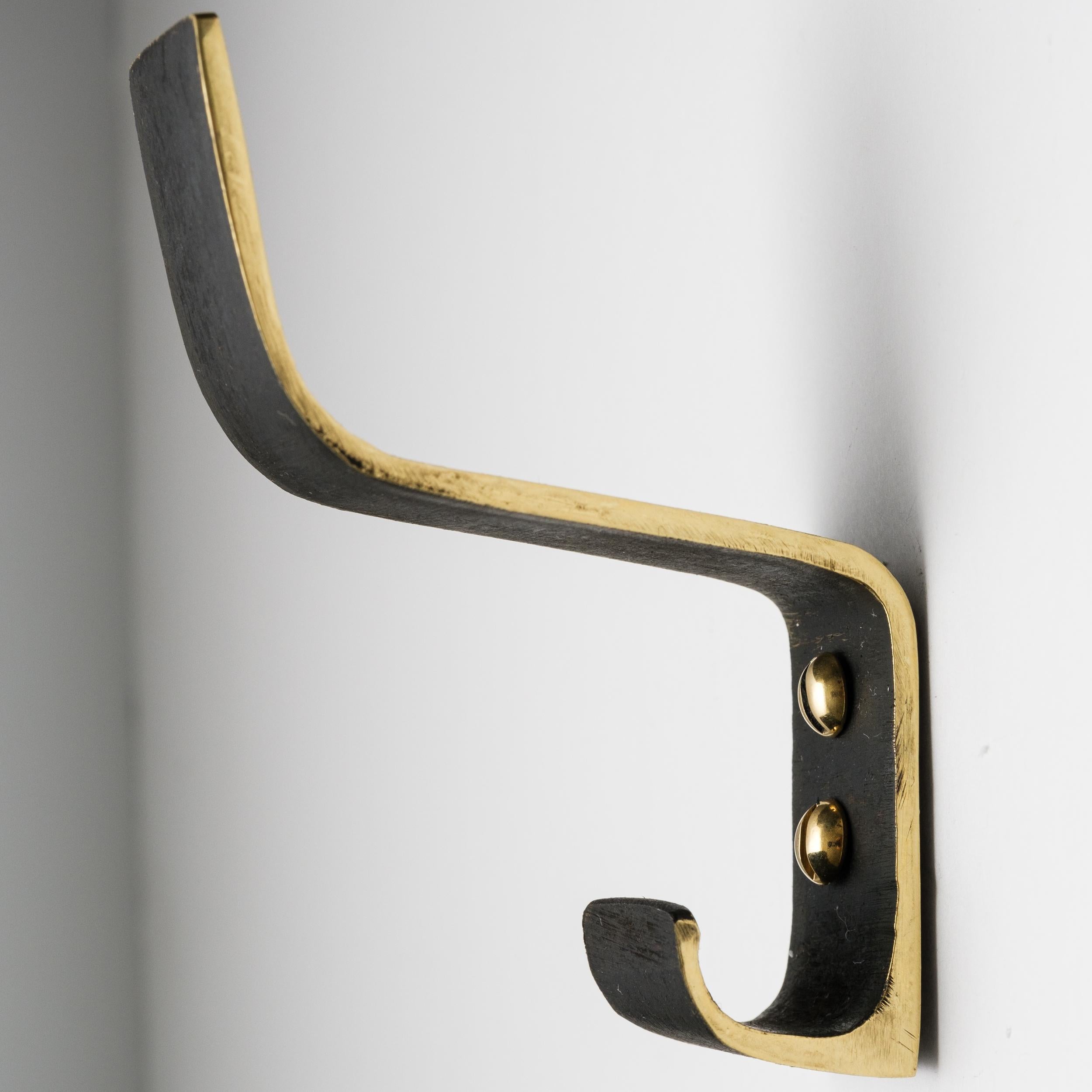 Carl Auböck Model #5261 Patinated Brass Hook For Sale 6