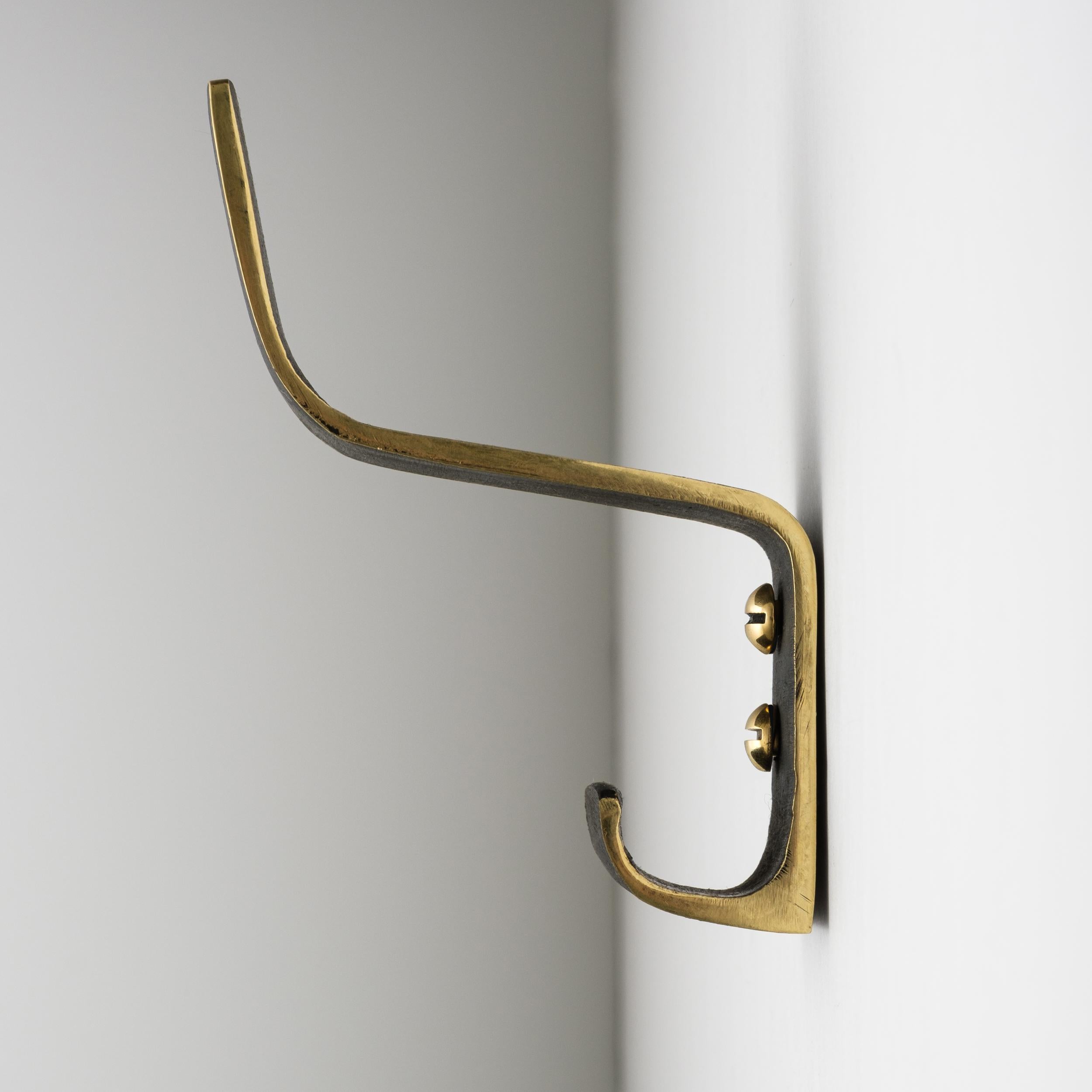 Carl Auböck Model #5261 Patinated Brass Hook For Sale 1
