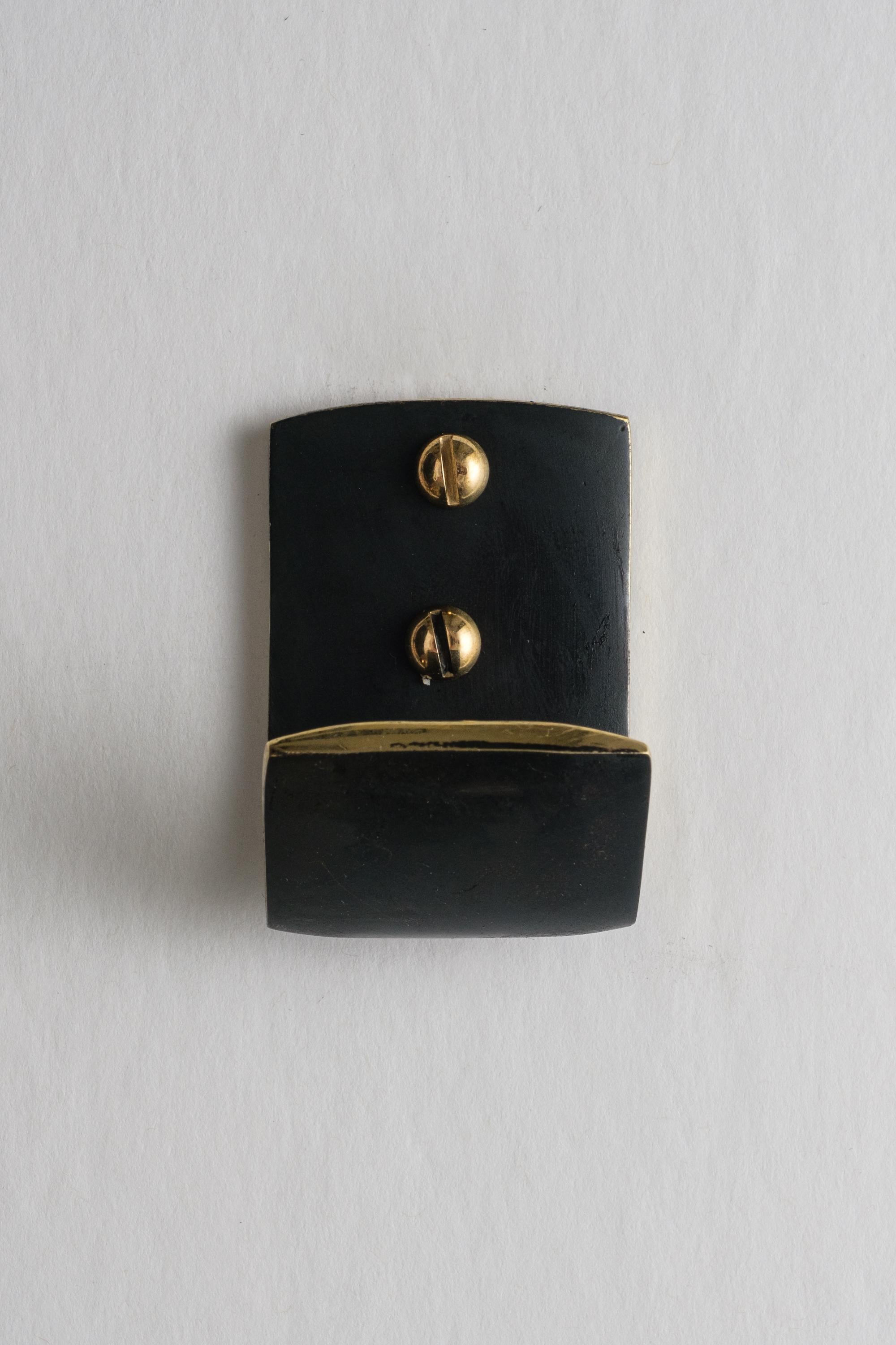Contemporary Carl Auböck Model #5262 Patinated Brass Hook For Sale