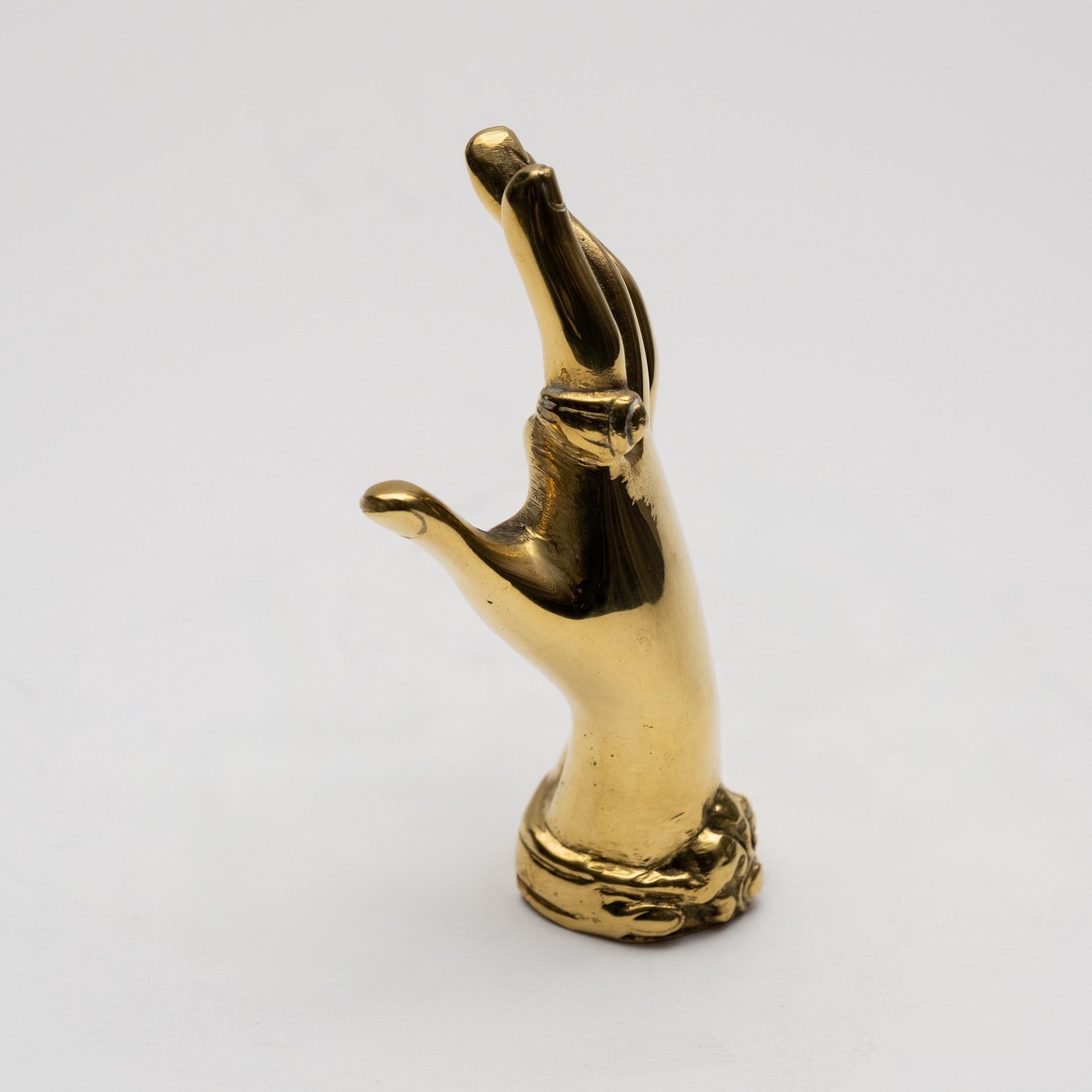 Carl Auböck Modello #5275 'Mano Zumbusch' Scultura in ottone in vendita 5
