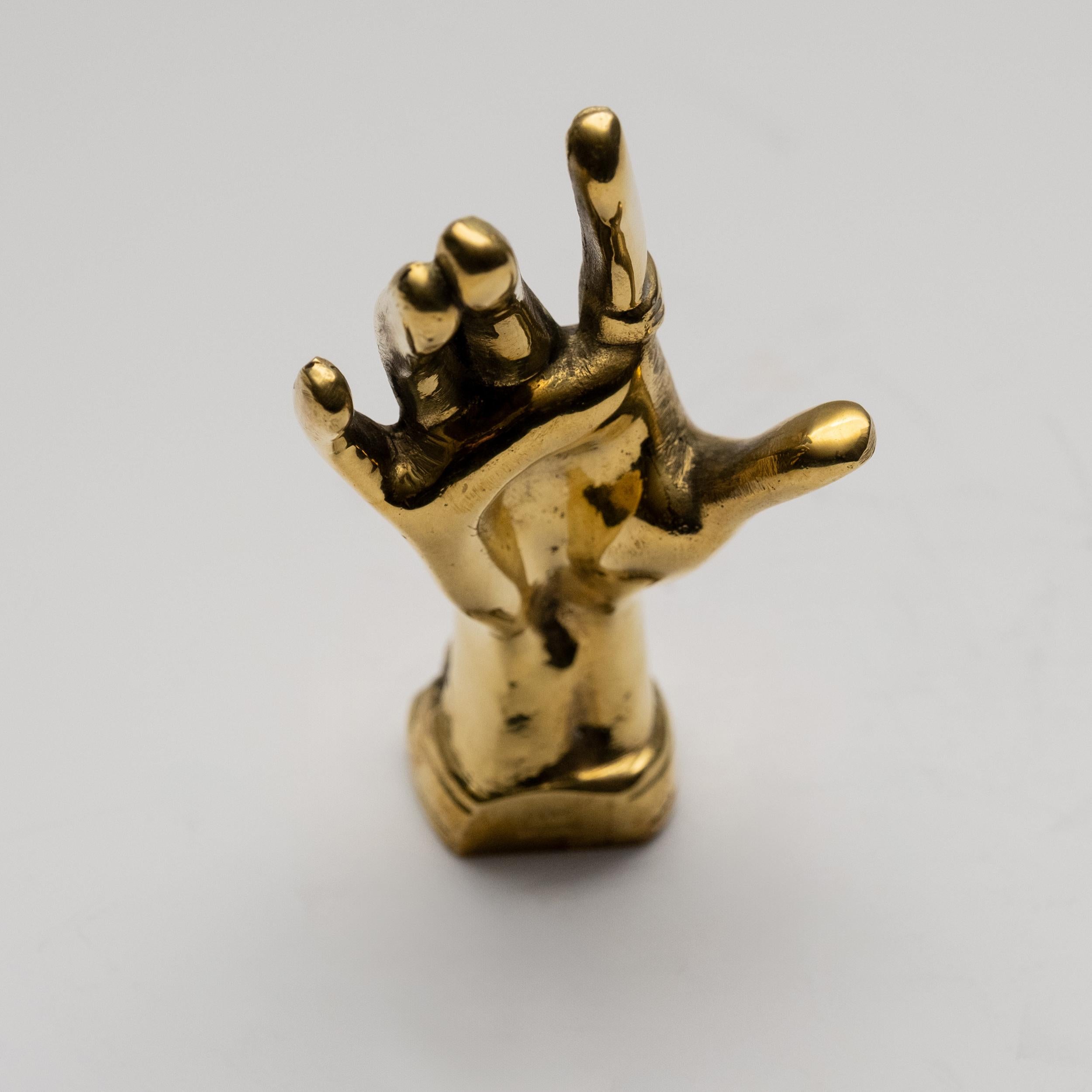 Carl Auböck Modello #5275 'Mano Zumbusch' Scultura in ottone in vendita 11
