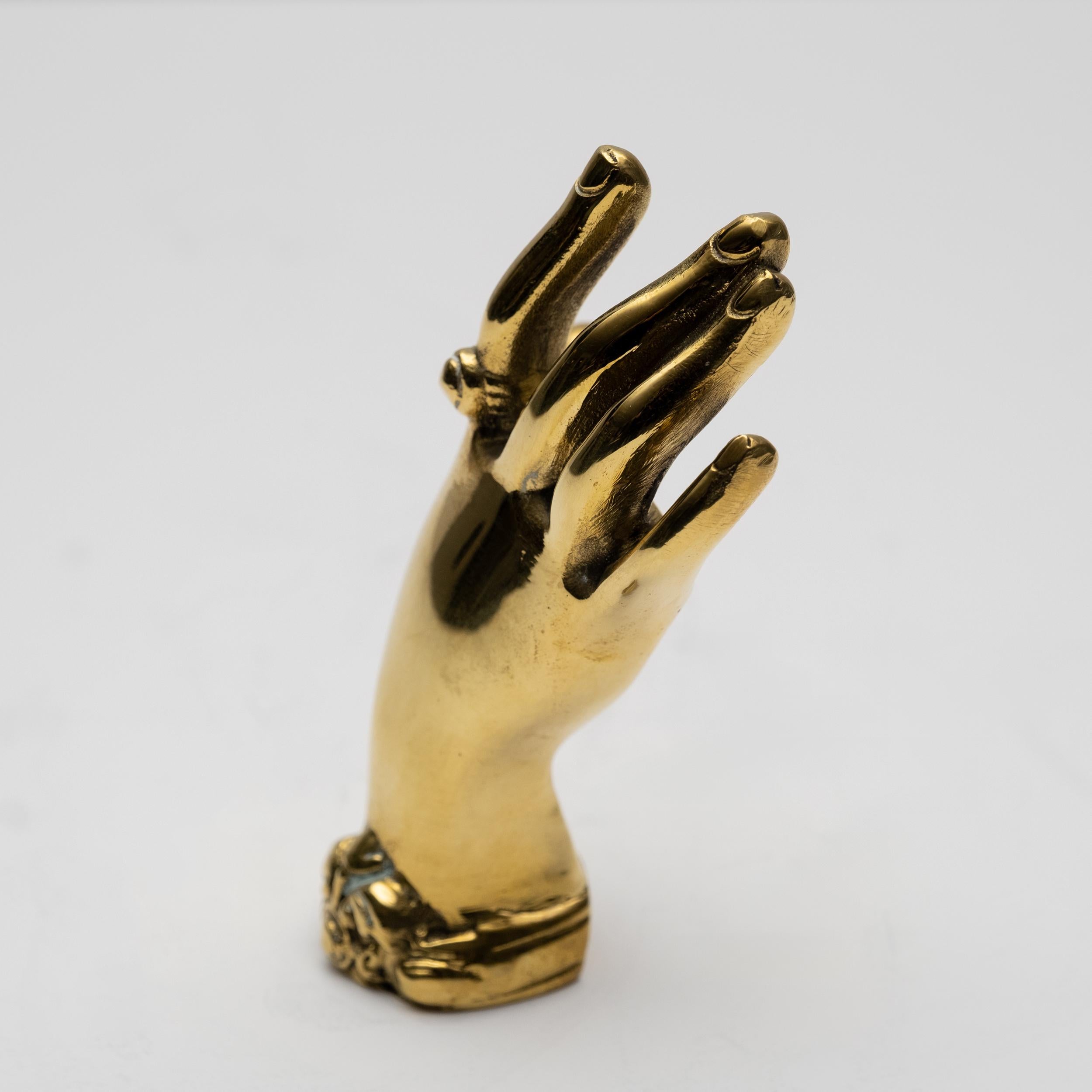Carl Auböck Modello #5275 'Mano Zumbusch' Scultura in ottone in vendita 1