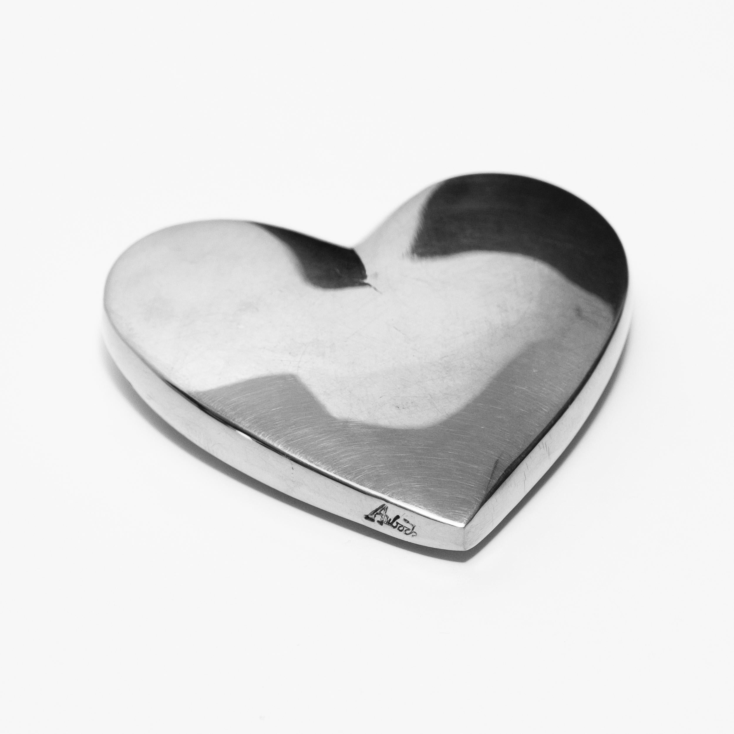Carl Auböck Modello #5371 'Cuore' Fermacarte in nichel lucido In condizioni Nuovo in vendita a Glendale, CA