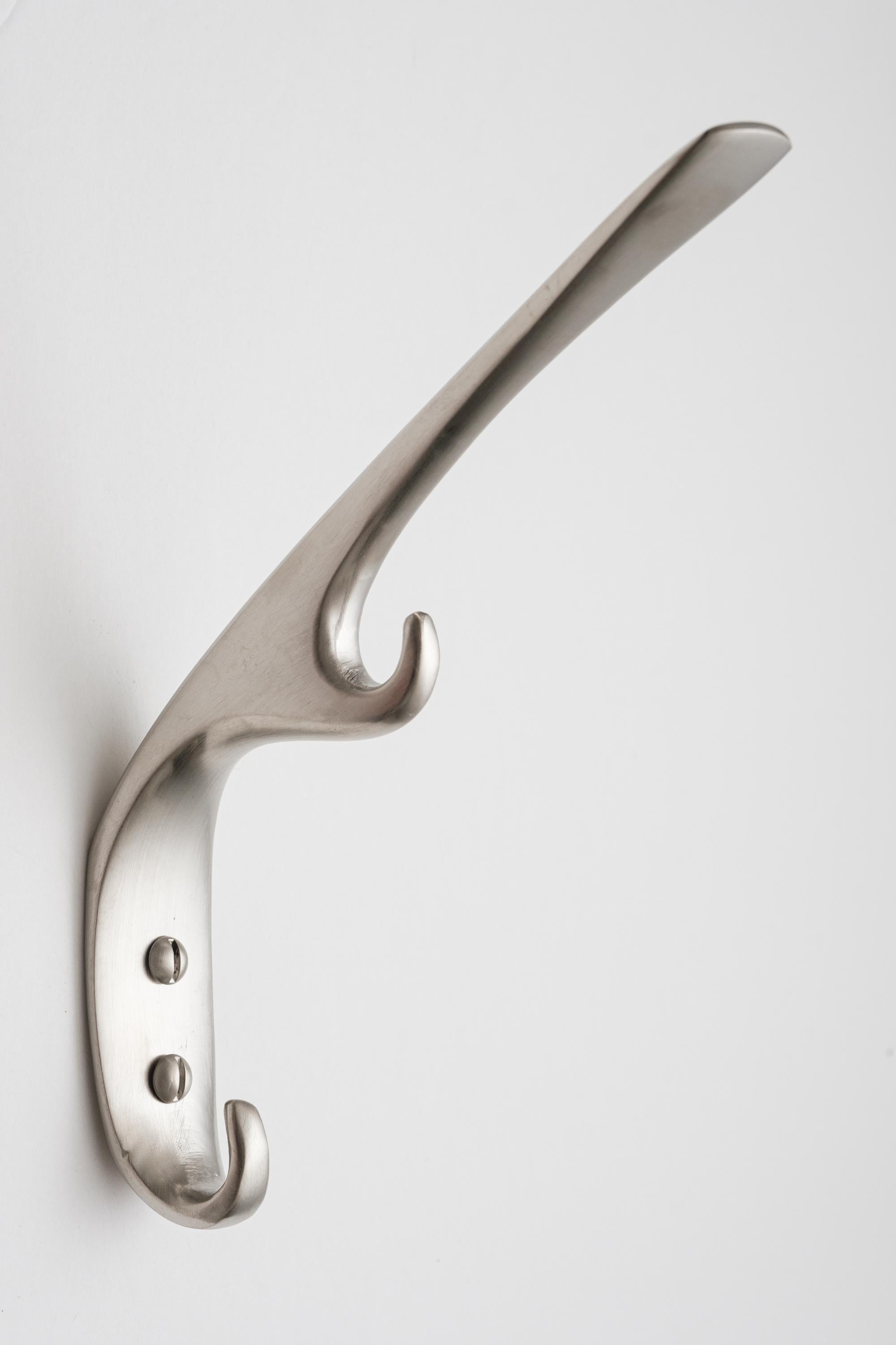 Carl Auböck Model #5439 Hook in Nickel In New Condition For Sale In Glendale, CA