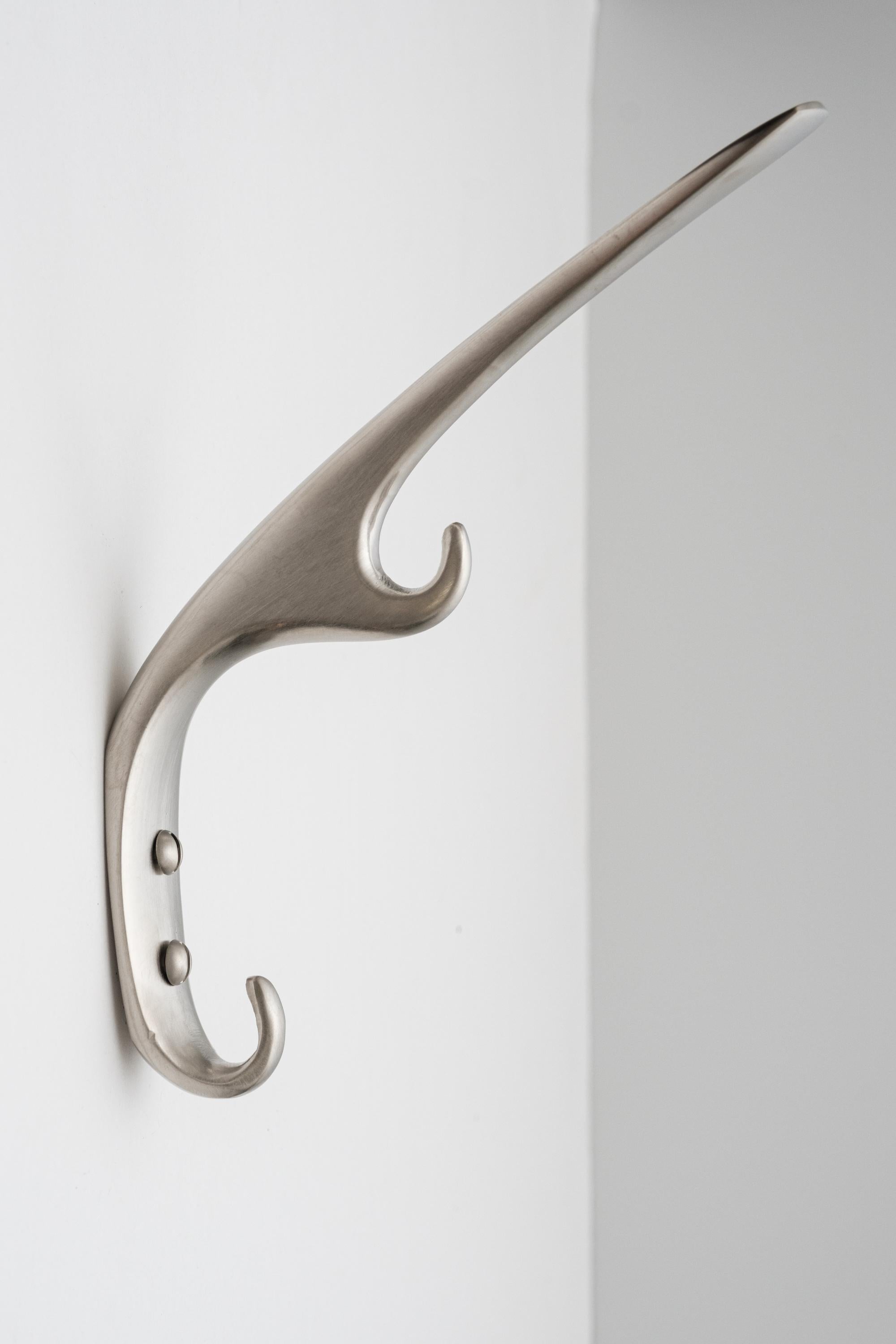 Contemporary Carl Auböck Model #5439 Hook in Nickel For Sale