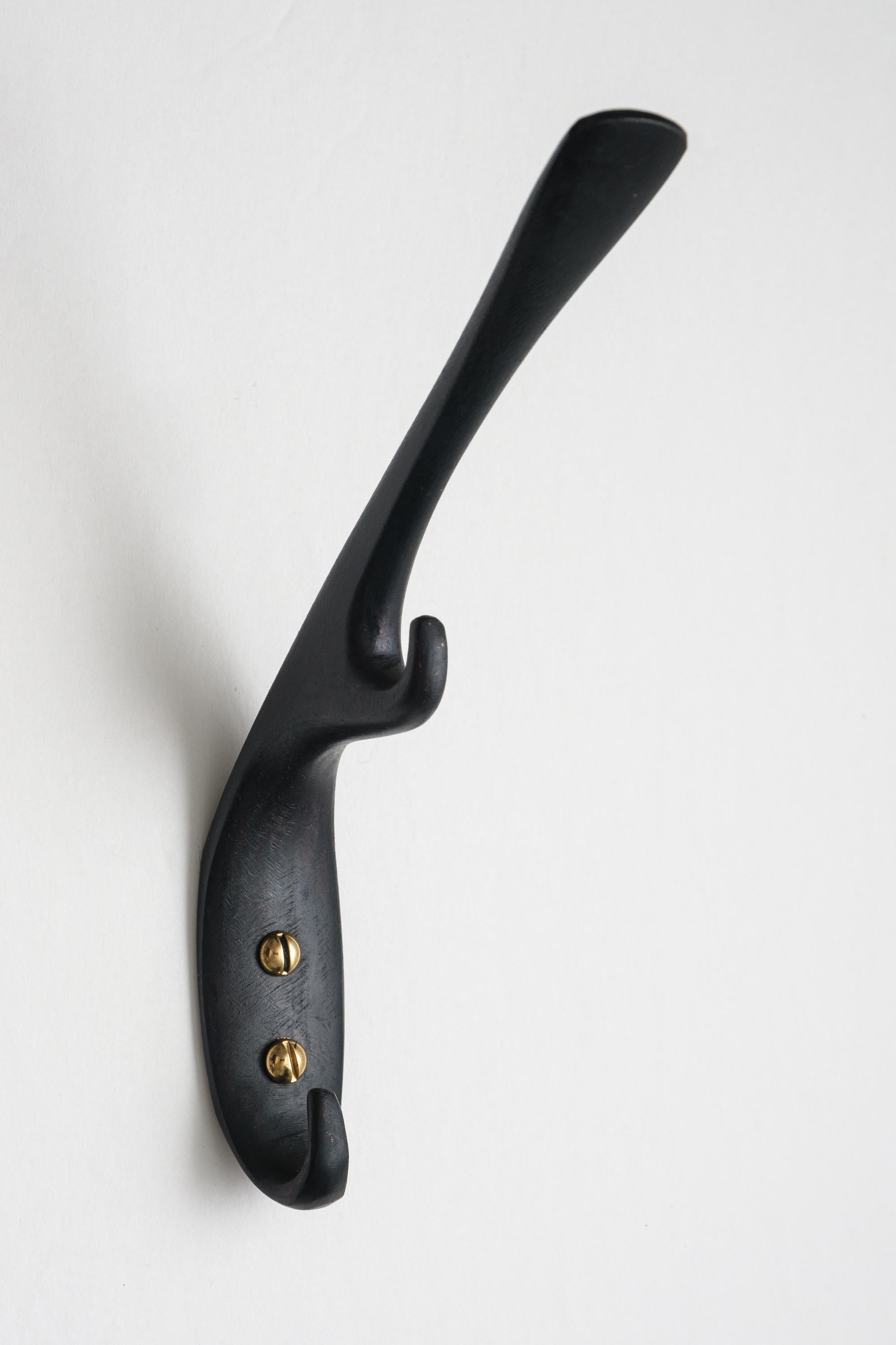 Carl Auböck Model #5439 Patinated Brass Hook For Sale 4