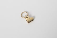 Carl Auböck Model #5600 'Heart' Solid Brass Keyring w/ Signature