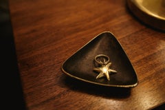 Carl Auböck Model #5615 'Star' Solid Brass Keyring with Signature