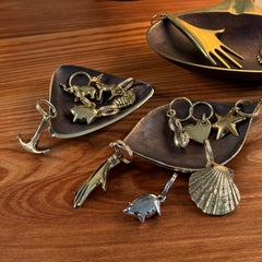 Carl Auböck Modello #5663 'Conchiglia' Portachiavi in Ottone