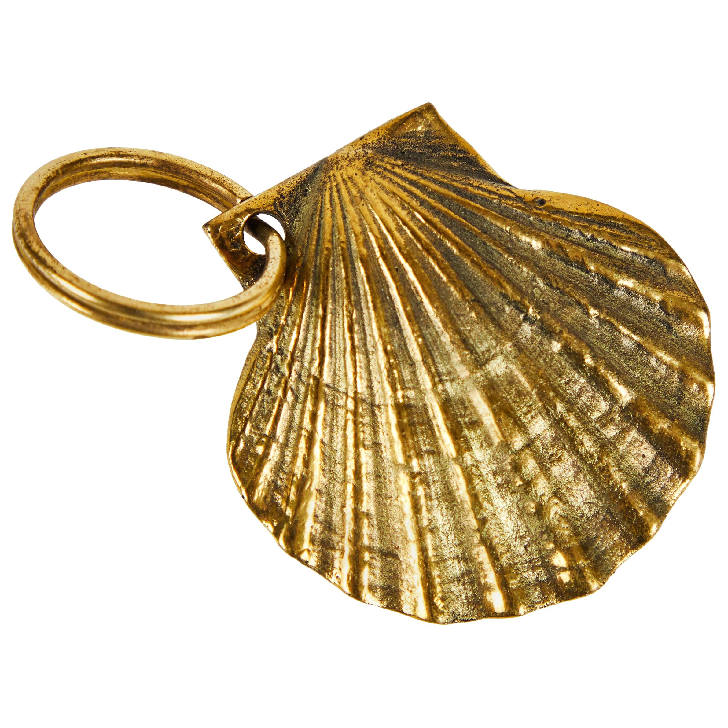 Carl Auböck Model #5663 'Shell' Brass Figurine Keyring