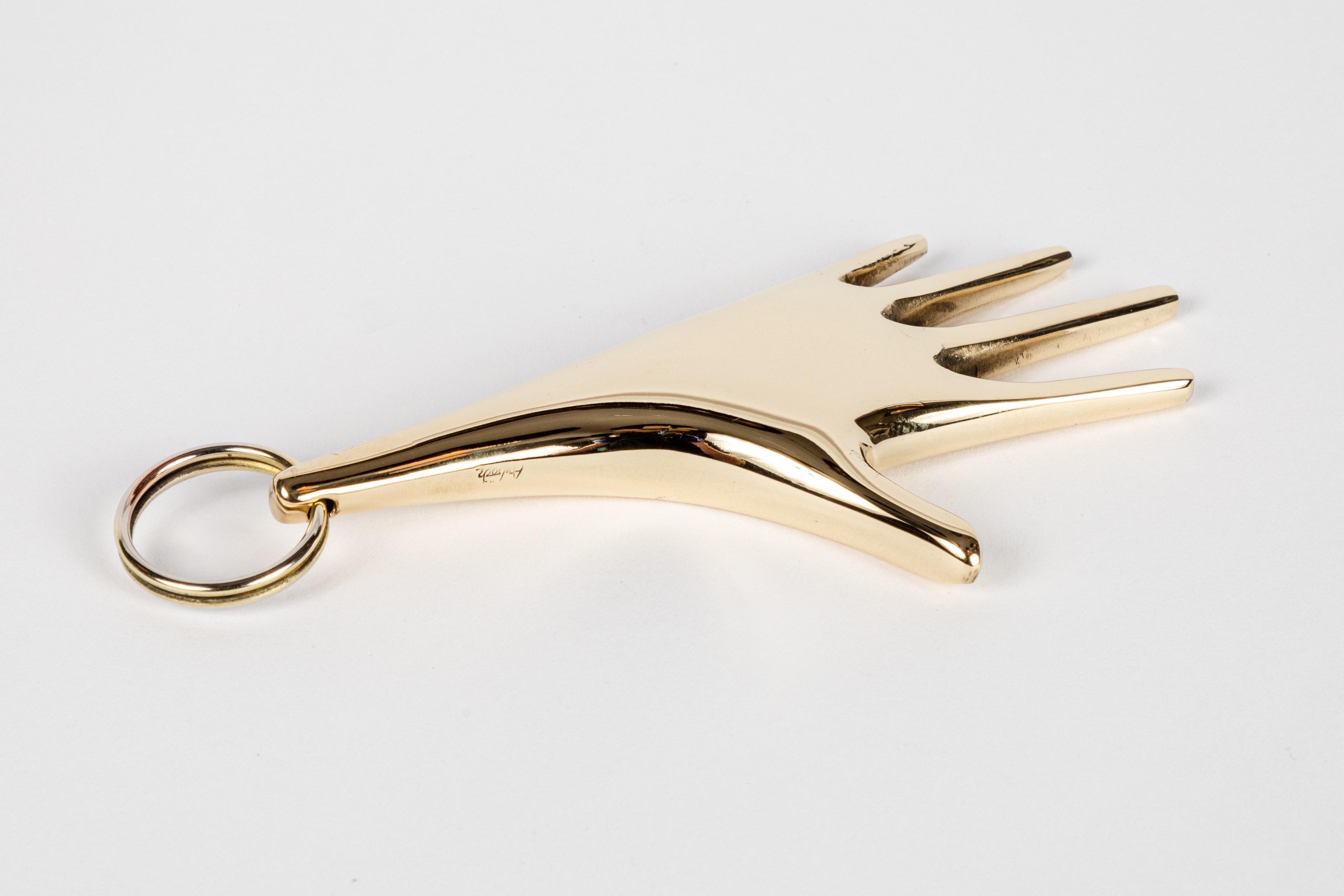 Mid-Century Modern Carl Auböck Modèle #5732 Porte-clés 'Hand' en laiton en vente