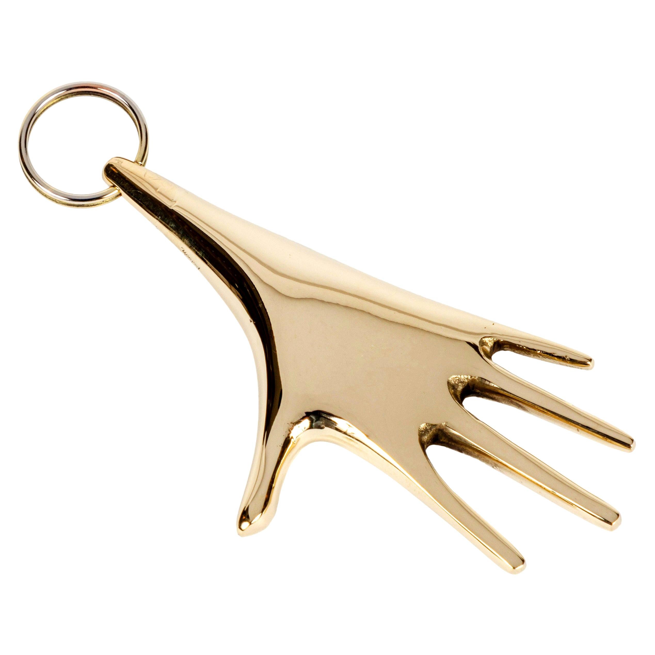 Carl Auböck Model #5732 'Hand' Brass Keyring