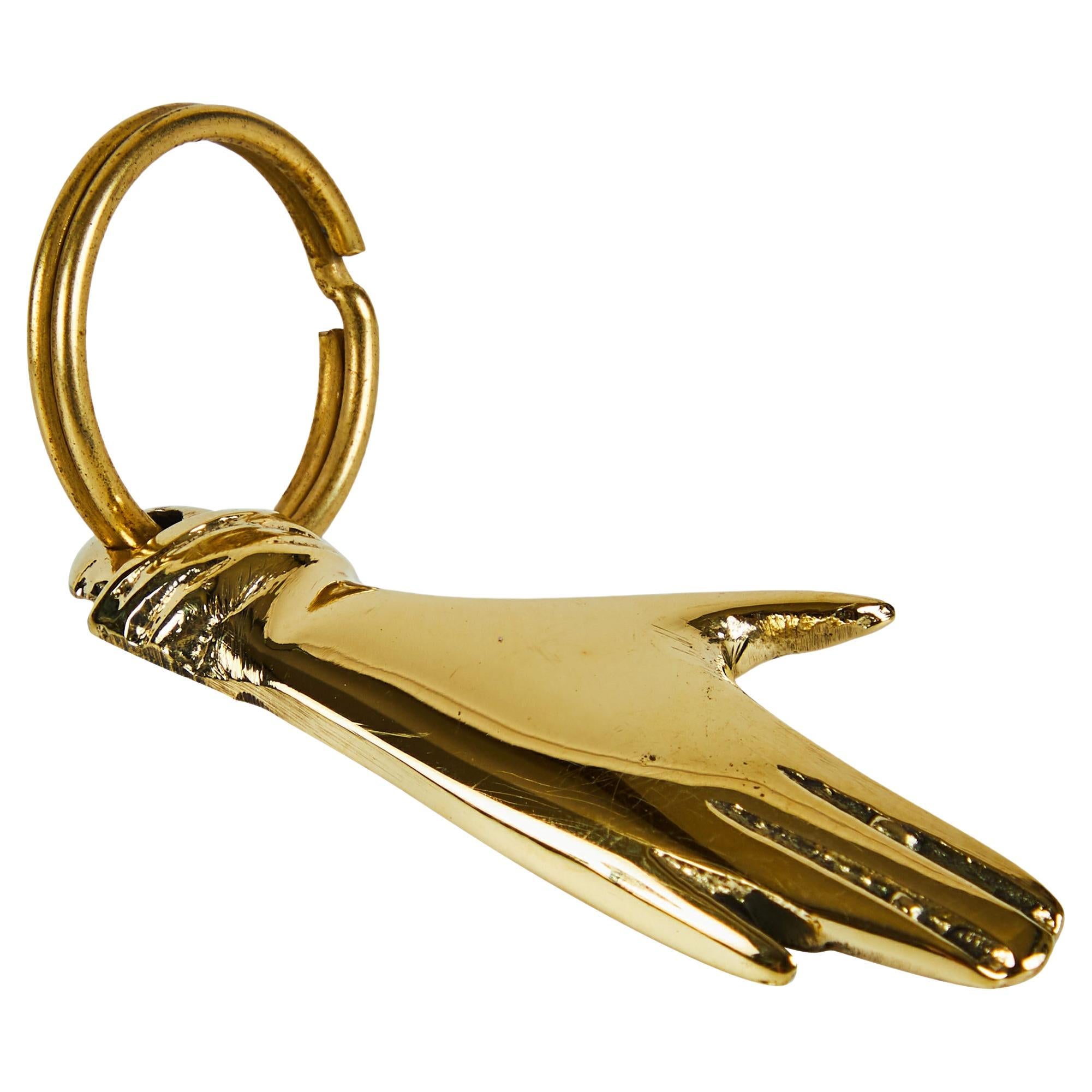 Carl Auböck Modèle #5734 Figurine en laiton 'Hand' Porte-clés