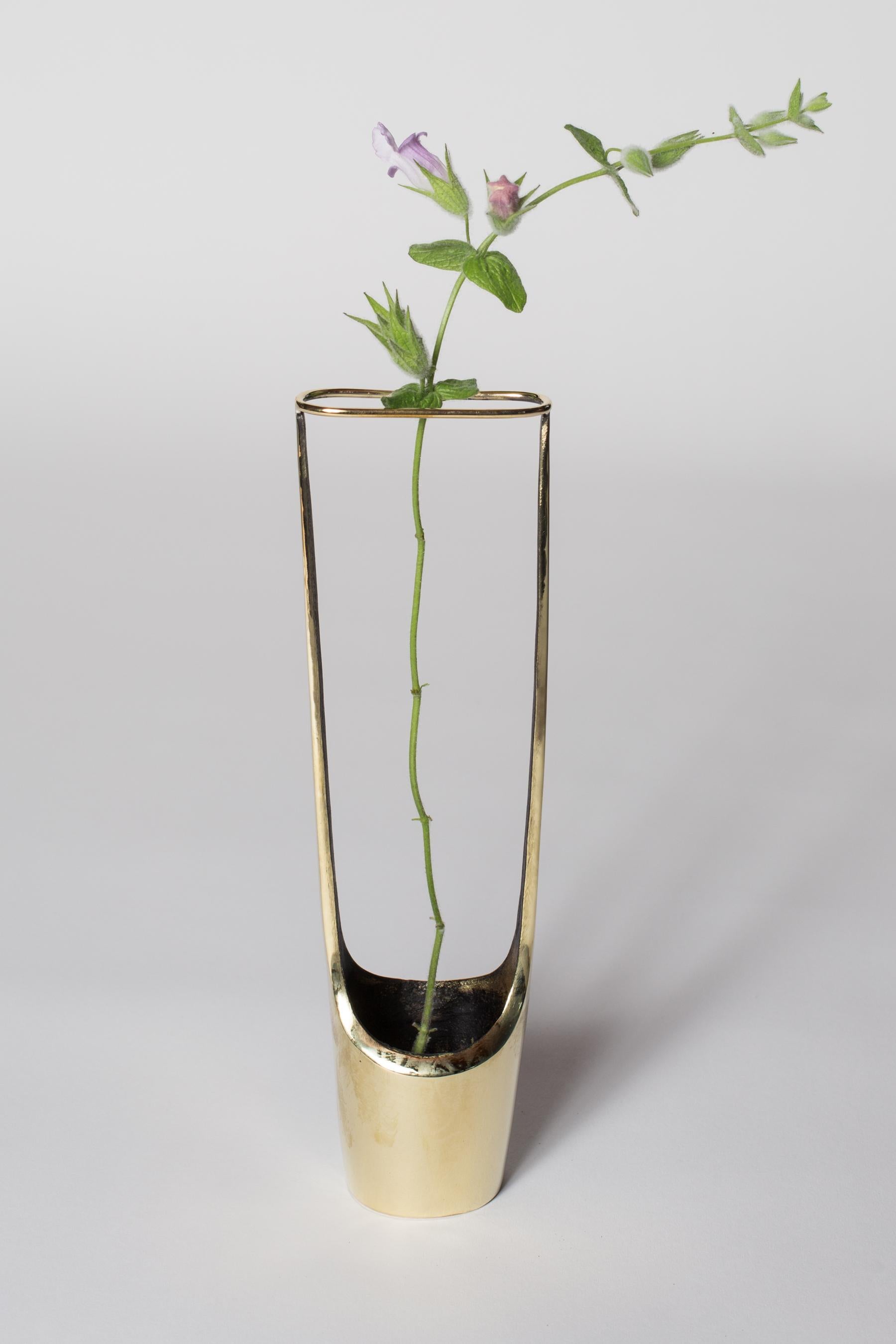 Carl Auböck Model #7228 Patinated Brass Vase For Sale 1