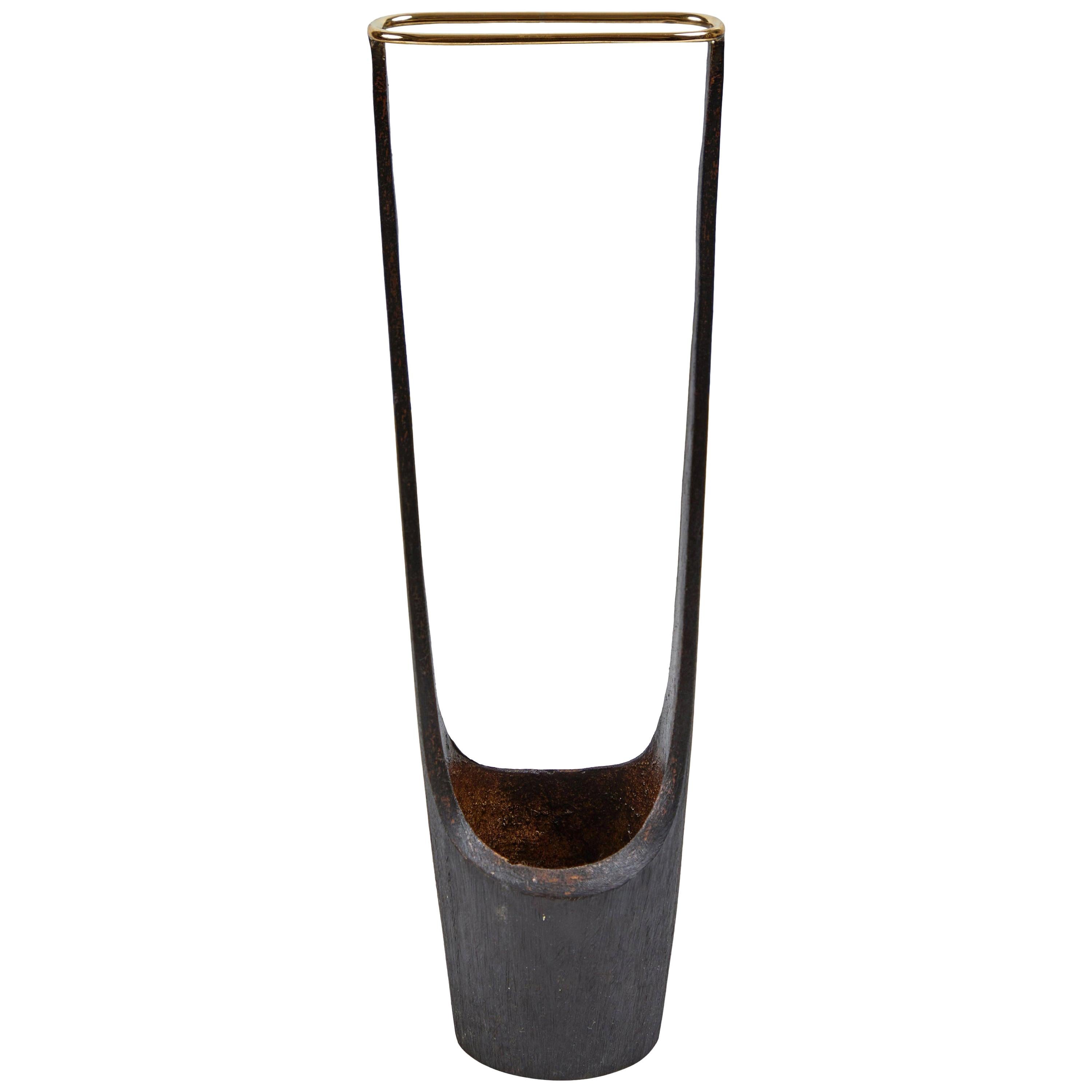 Carl Auböck Model #7228 Polished Brass Vase For Sale 2