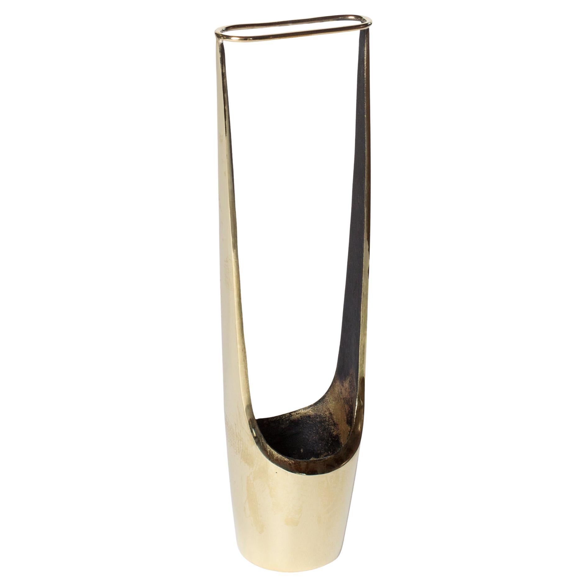Carl Auböck Modell #7228 Vase aus poliertem Messing