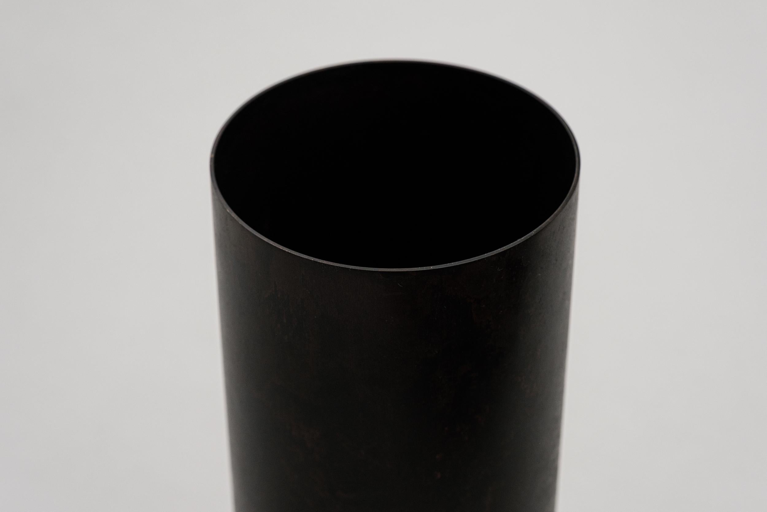 Carl Auböck Model #7247-4 Patinated Brass Vase In New Condition For Sale In Glendale, CA