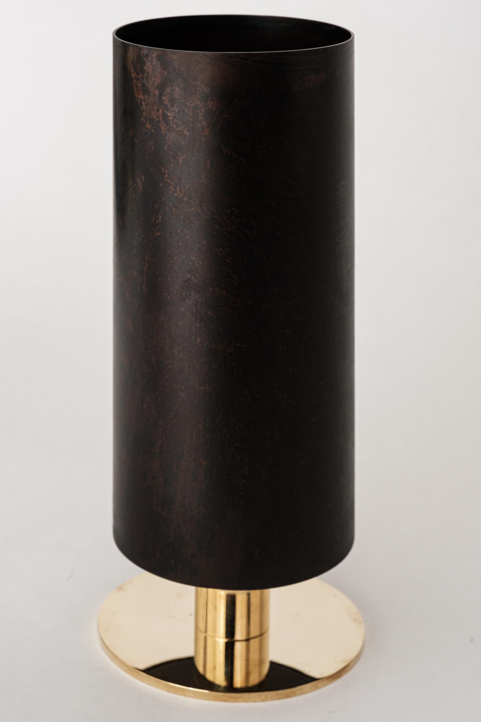 Contemporary Carl Auböck Model #7247-4 Patinated Brass Vase For Sale