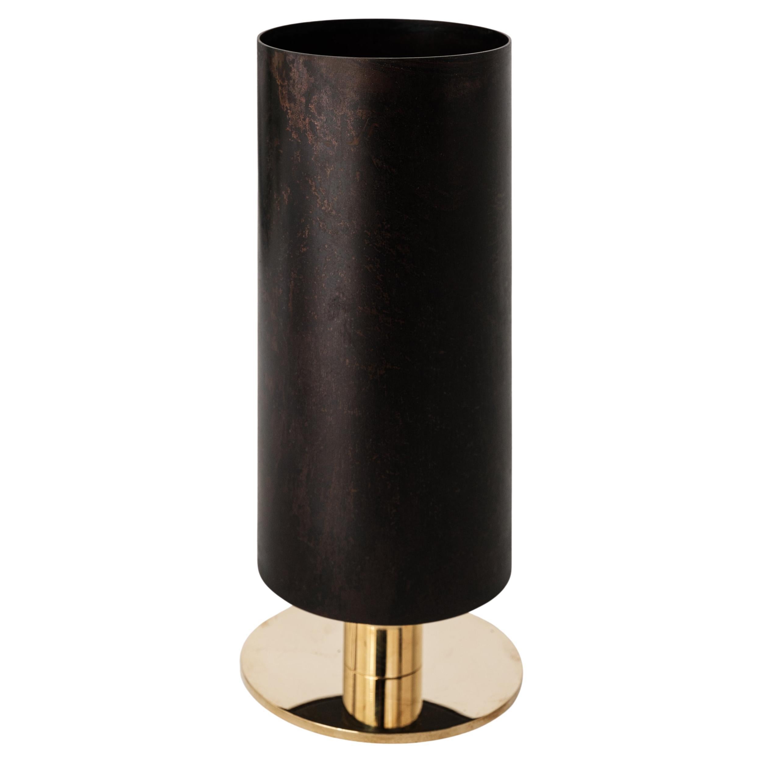 Carl Auböck Model #7247-4 Patinated Brass Vase For Sale