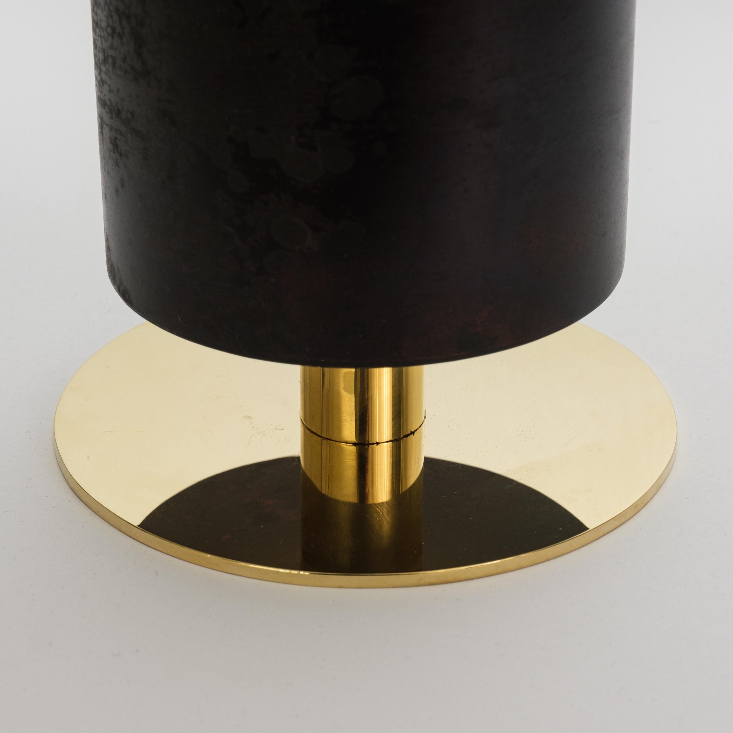 Carl Auböck Model #7247-6 Patinated Brass Vase For Sale 3