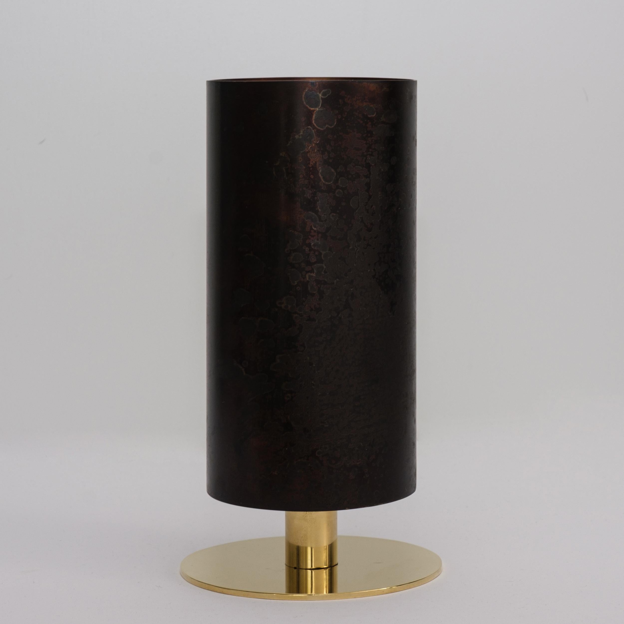 Carl Auböck Model #7247-6 Patinated Brass Vase For Sale 4