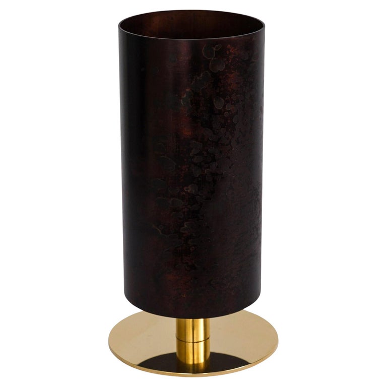 Carl Auböck Model #7247-6 Patinated Brass Vase For Sale at 1stDibs