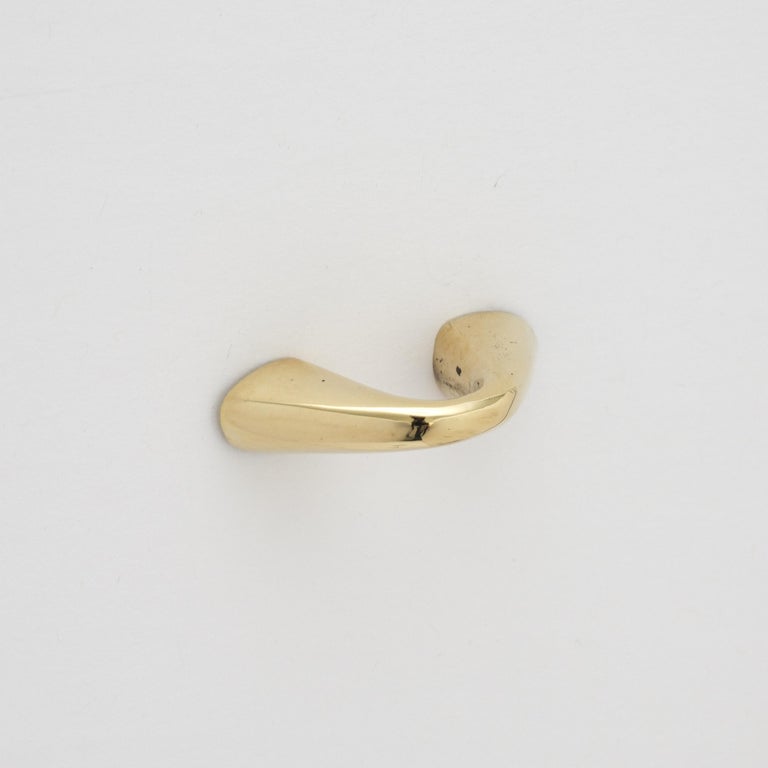 Carl Auböck Model 90301 Polished Brass Drawer Pull For Sale at 1stDibs