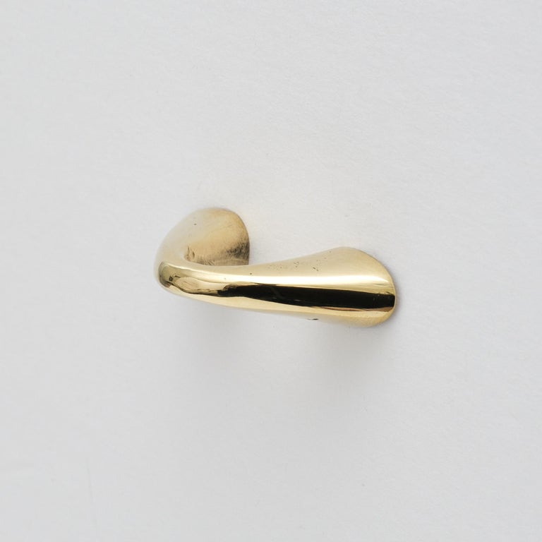 Carl Auböck Model 90301 Polished Brass Drawer Pull For Sale at 1stDibs