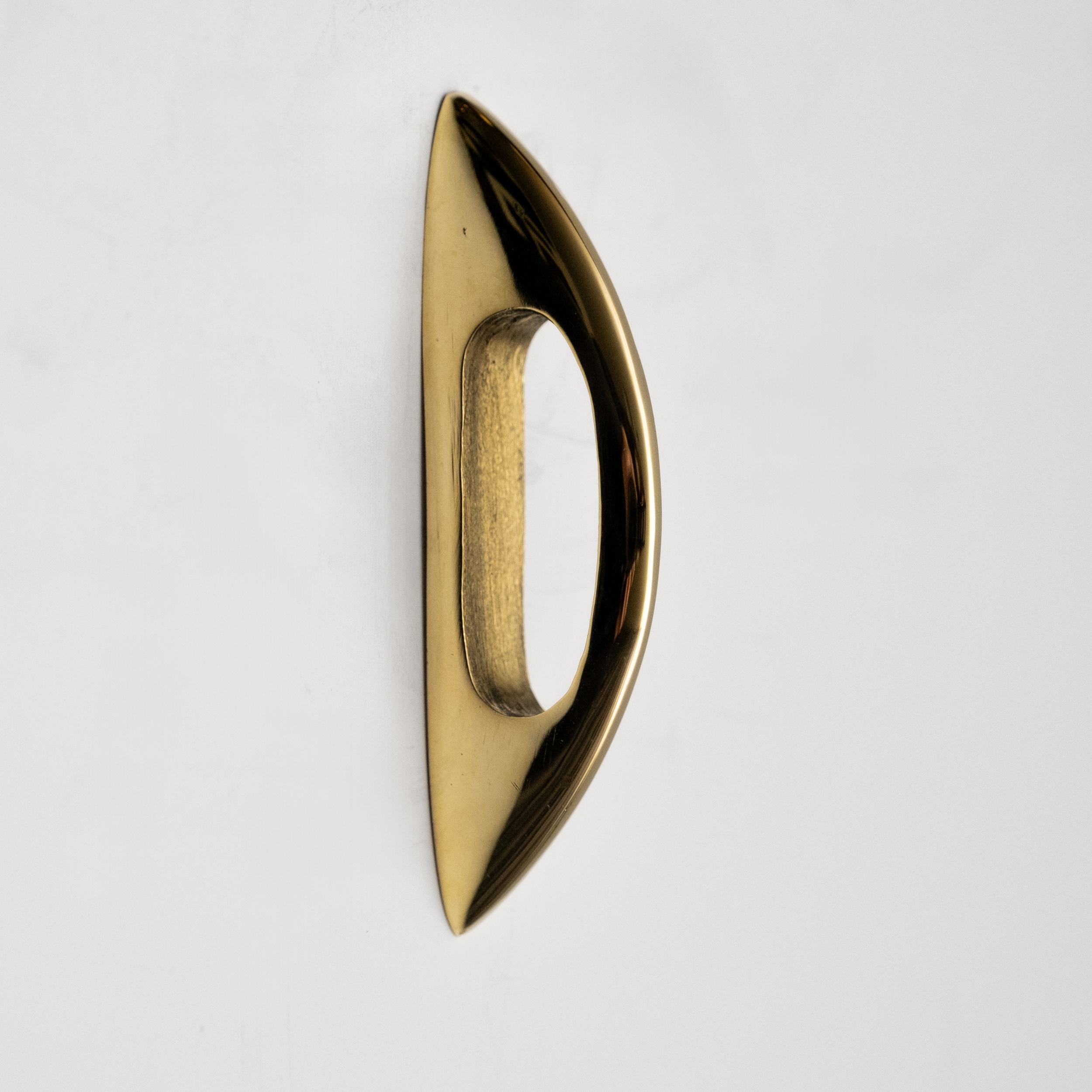 Carl Auböck Model #9037 'Bow' Nickel Drawer Pull For Sale 2