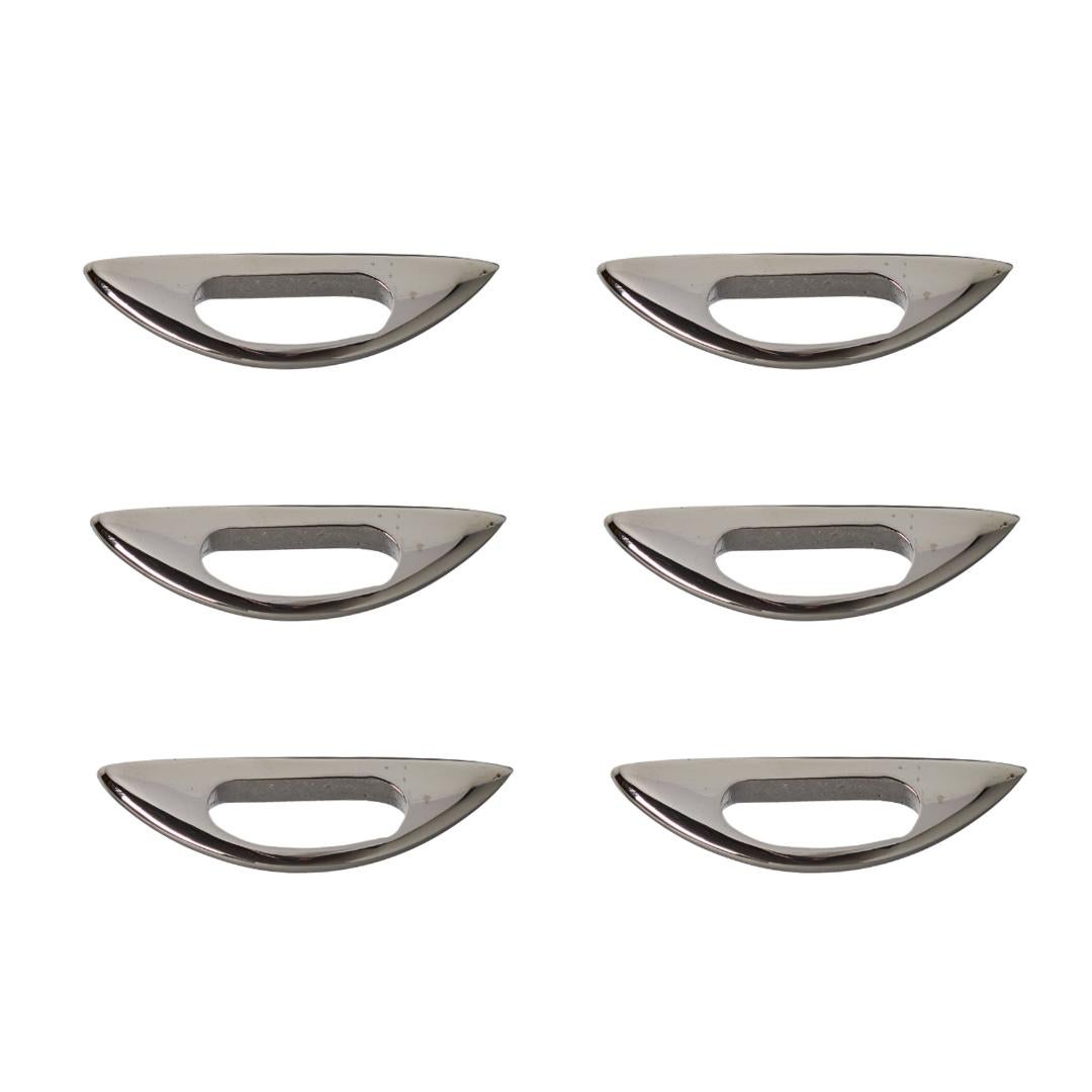 Contemporary Carl Auböck Model #9037 'Bow' Nickel Drawer Pull For Sale