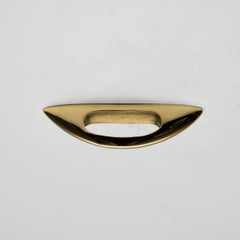 Carl Auböck Model #9037 'Bow' Polished Brass Drawer Pull