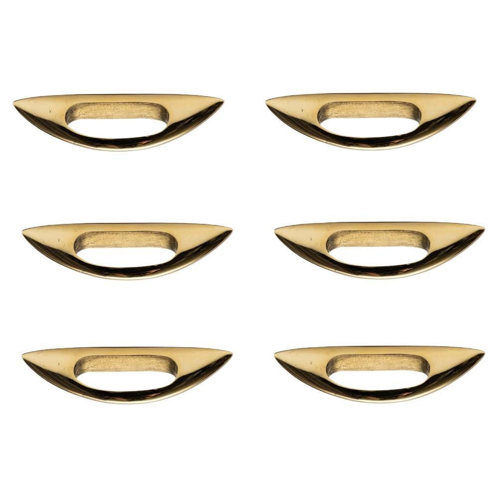 Carl Auböck Model #9037 'Bow' Polished Brass Drawer Pull