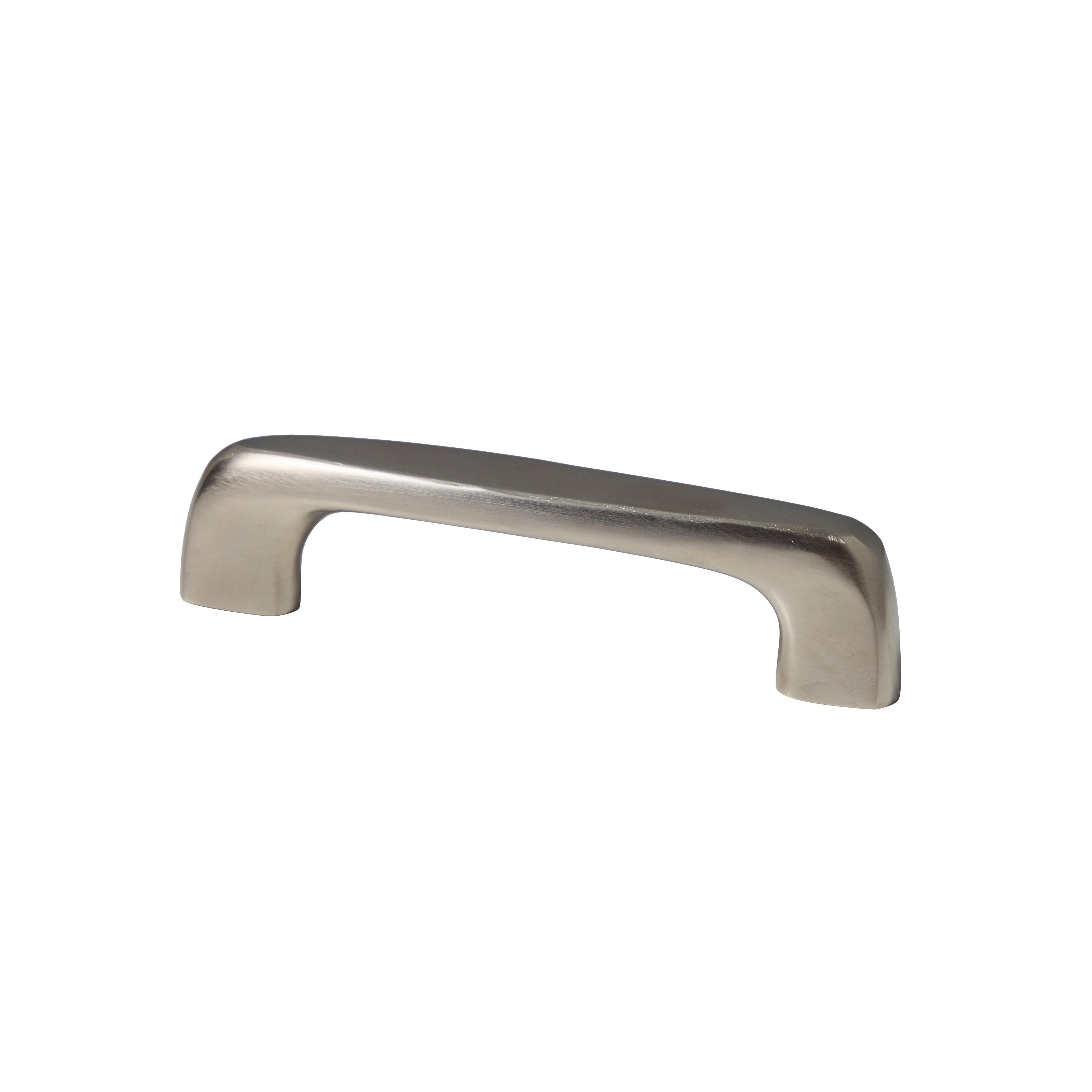 Polished Carl Auböck Model #9050 'Chunky Grip' Nickel Drawer Pull For Sale