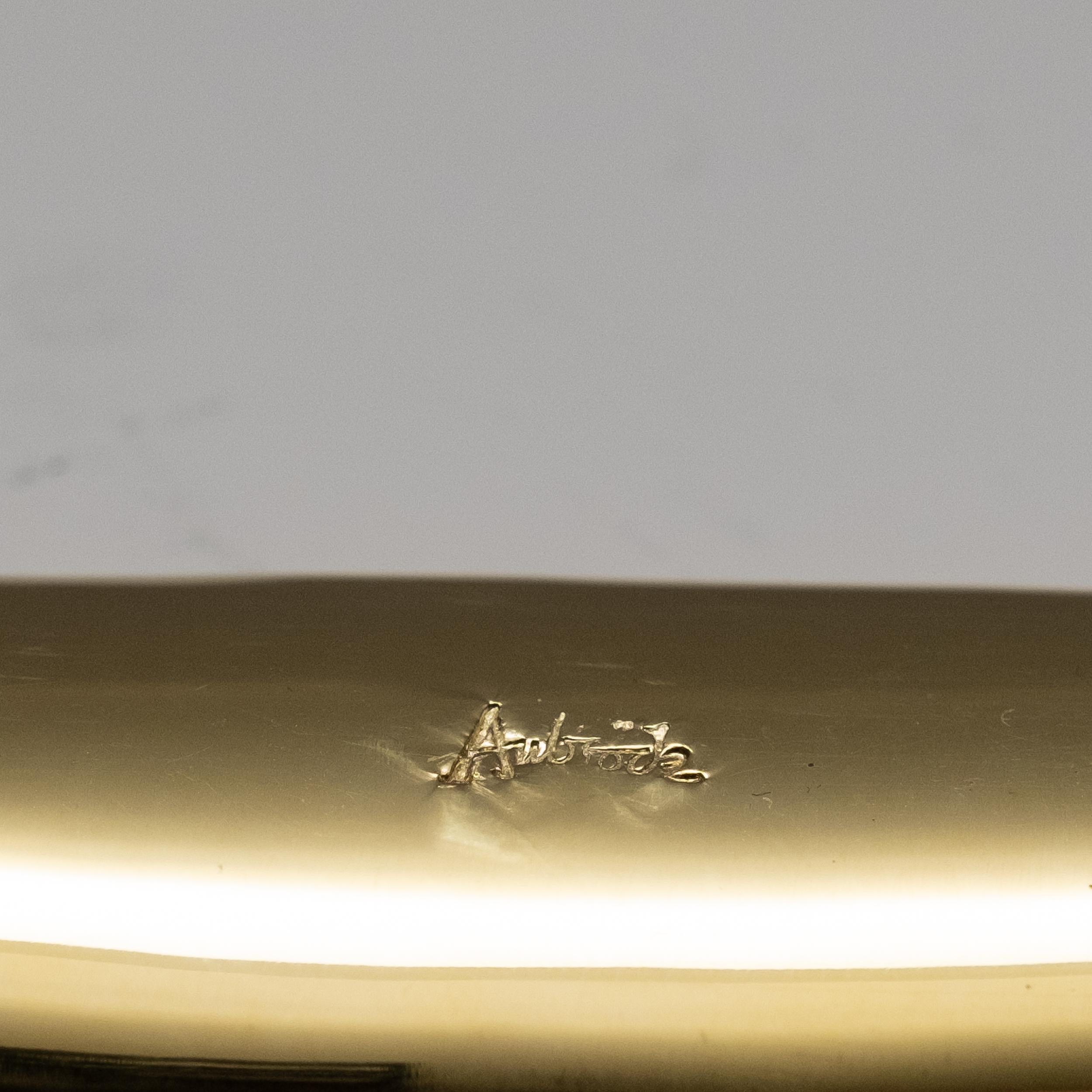 Carl Auböck Model #9050 'Chunky Grip' Polished Brass Drawer Pull For Sale 7
