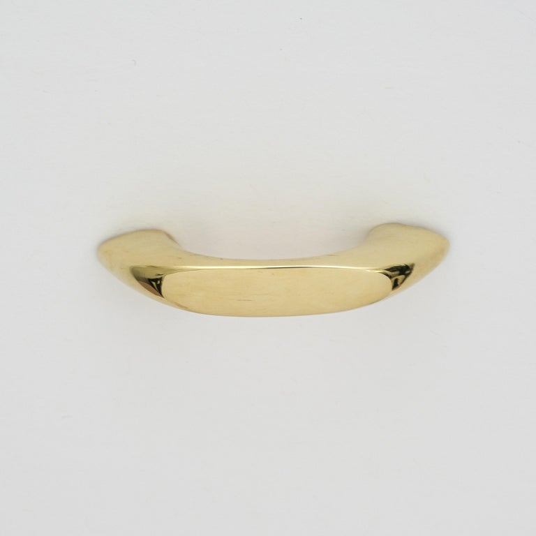 Carl Auböck Model 90601 Polished Brass Drawer Pull For Sale at 1stDibs