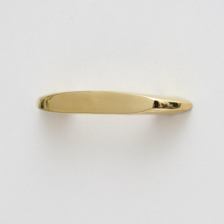 Carl Auböck Model 90611 Polished Brass Drawer Pull For Sale at 1stDibs