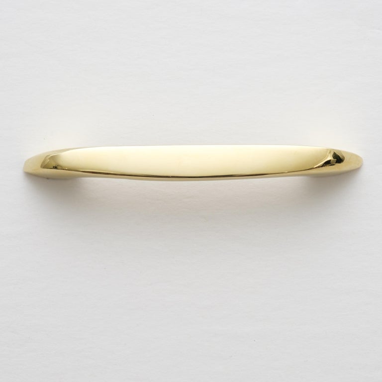 Carl Auböck Model 90631 Polished Brass Drawer Pull For Sale at 1stDibs