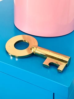 Carl Auböck Modern Key Large Brass Cork Screw, Bottle Opener, Austria, 1950s