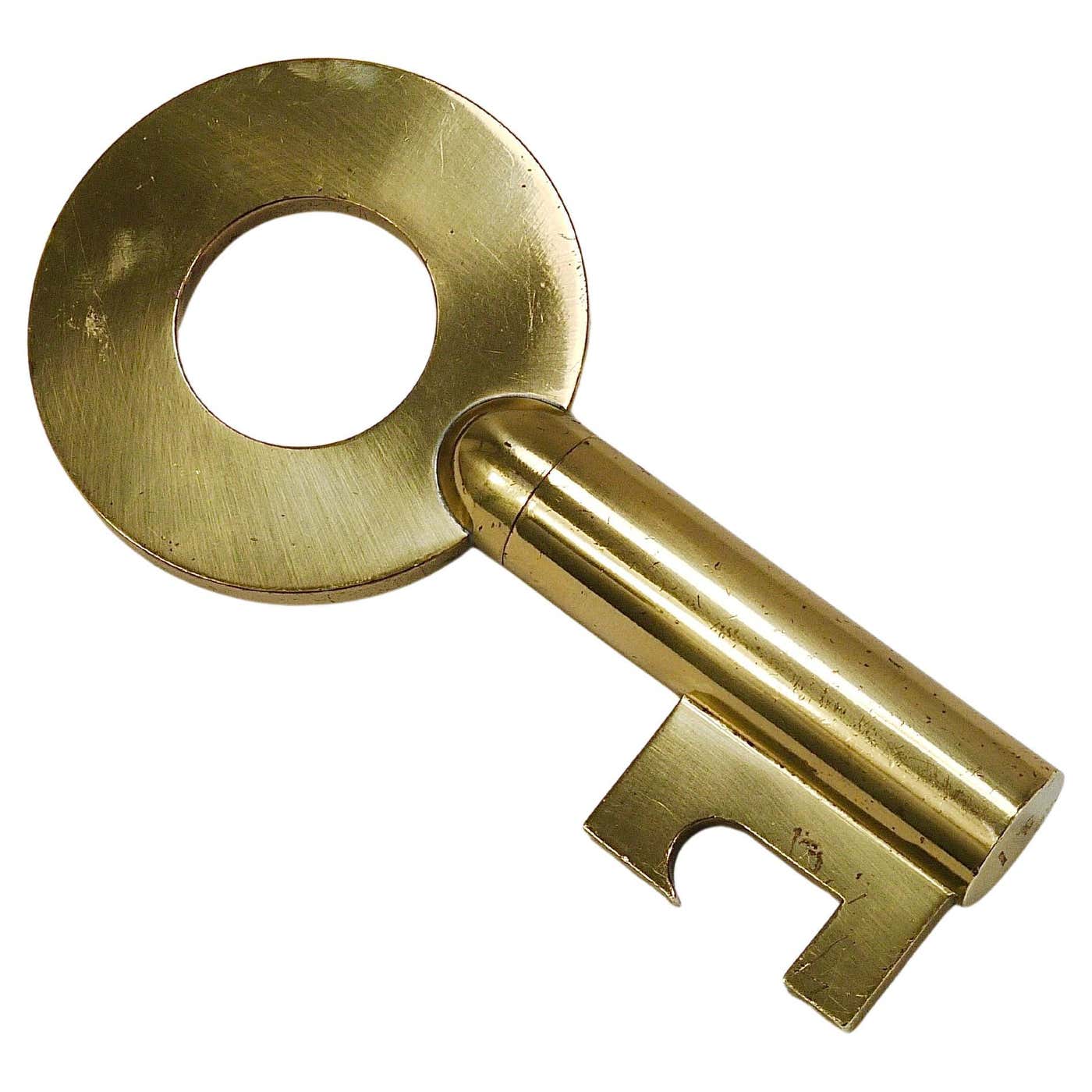 Carl Auböck Modern Key Large Brass Cork Screw, Bottle Opener, Austria ...